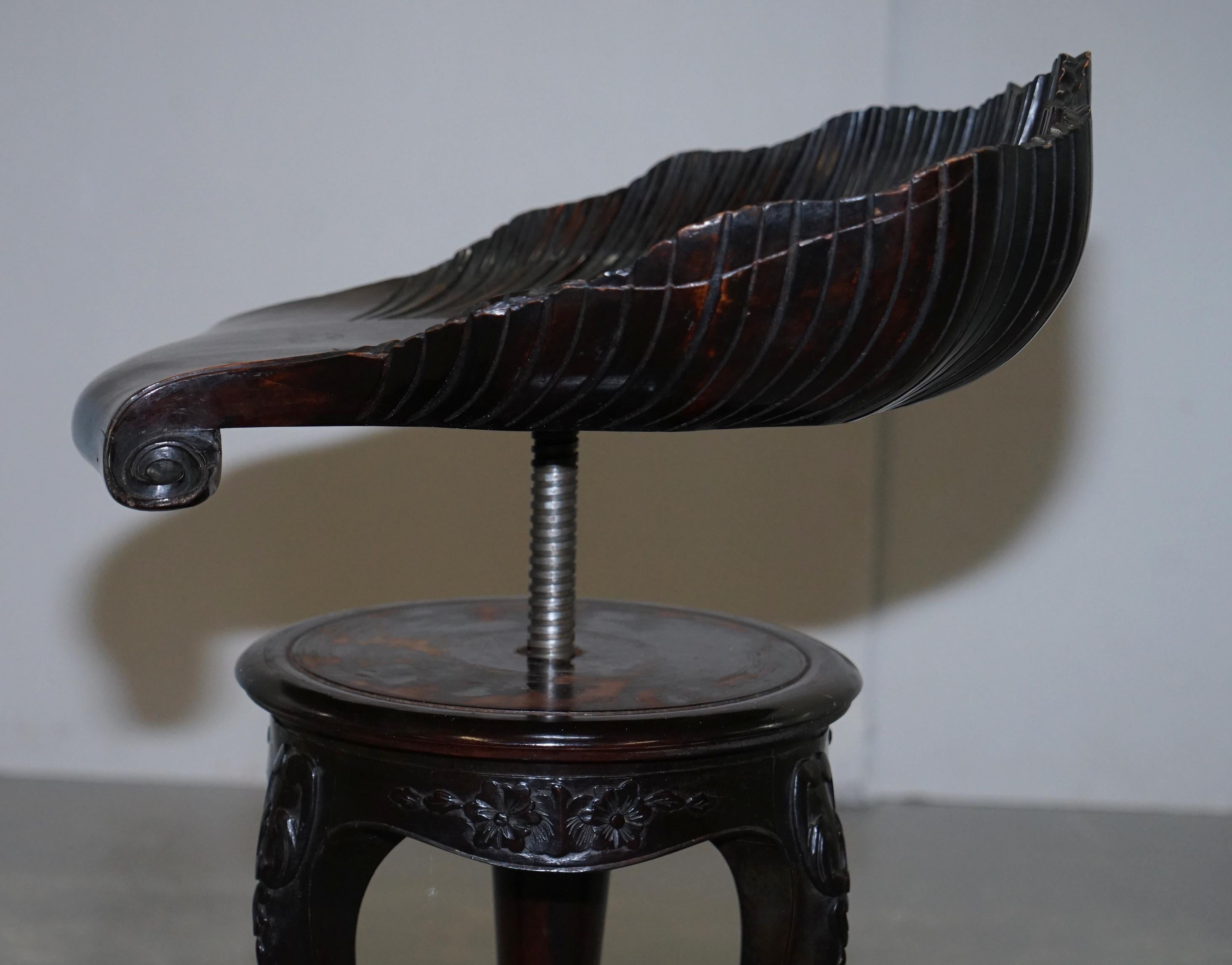 Très rare tabouret de grotte fantaisie vénitien italien du 19ème siècle 1880 en vente 13