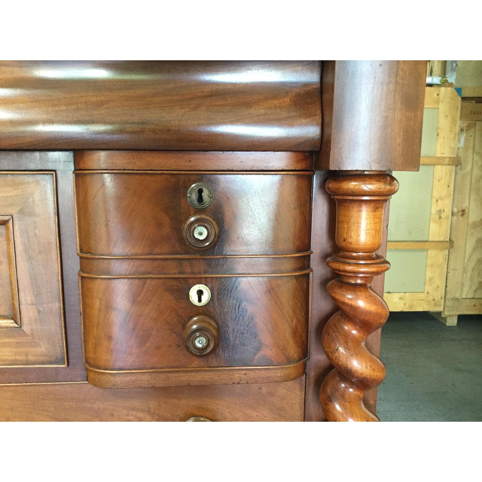 Very Rare 19th Century Barley Twist Scottish Mahogany Chest of Drawers 6