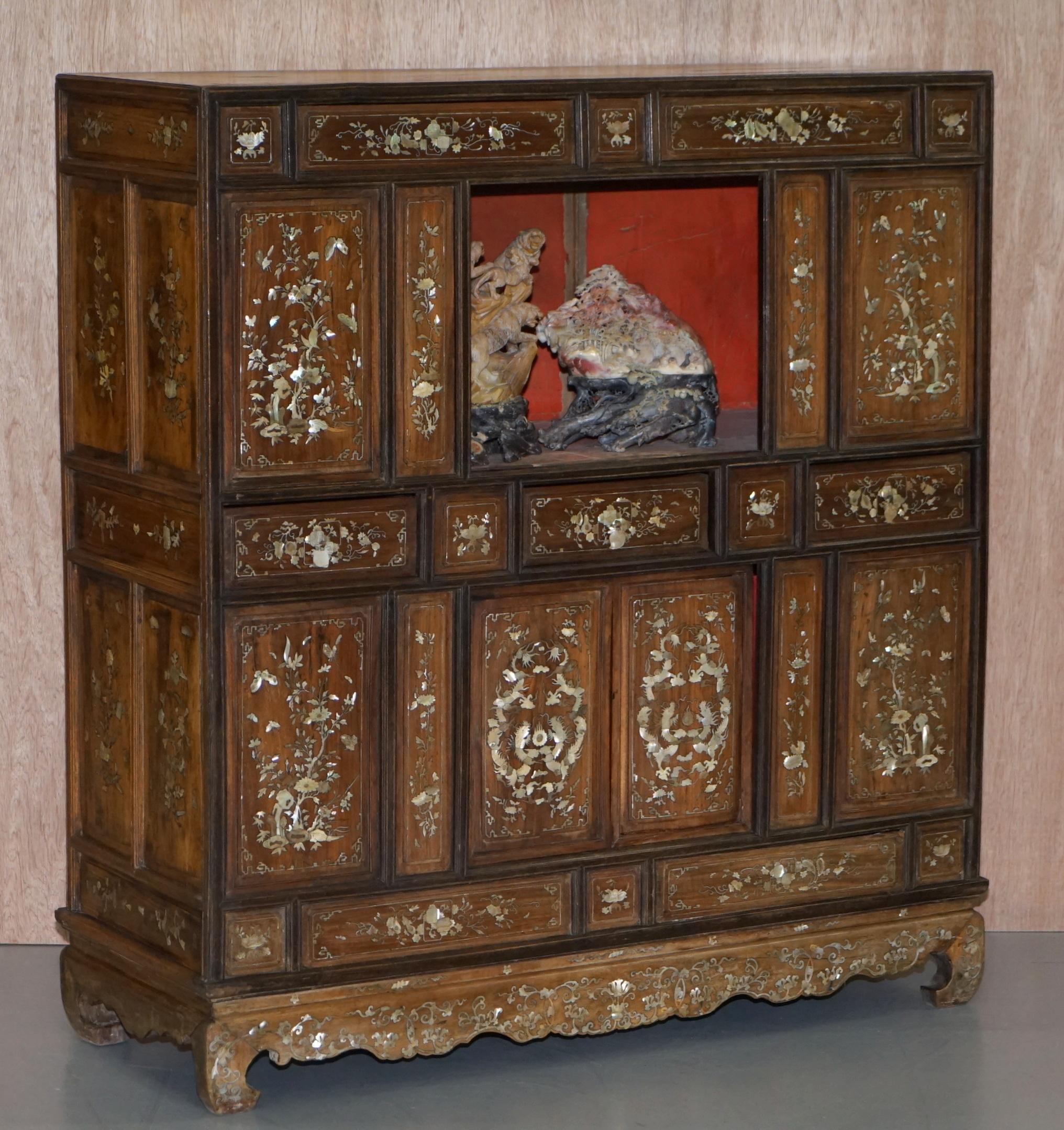mother of pearl inlay cabinet