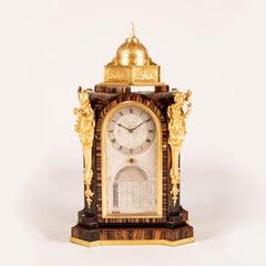 Very Rare 19th Century Coromandel Veneered Year-Running Clock by Thomas Cole