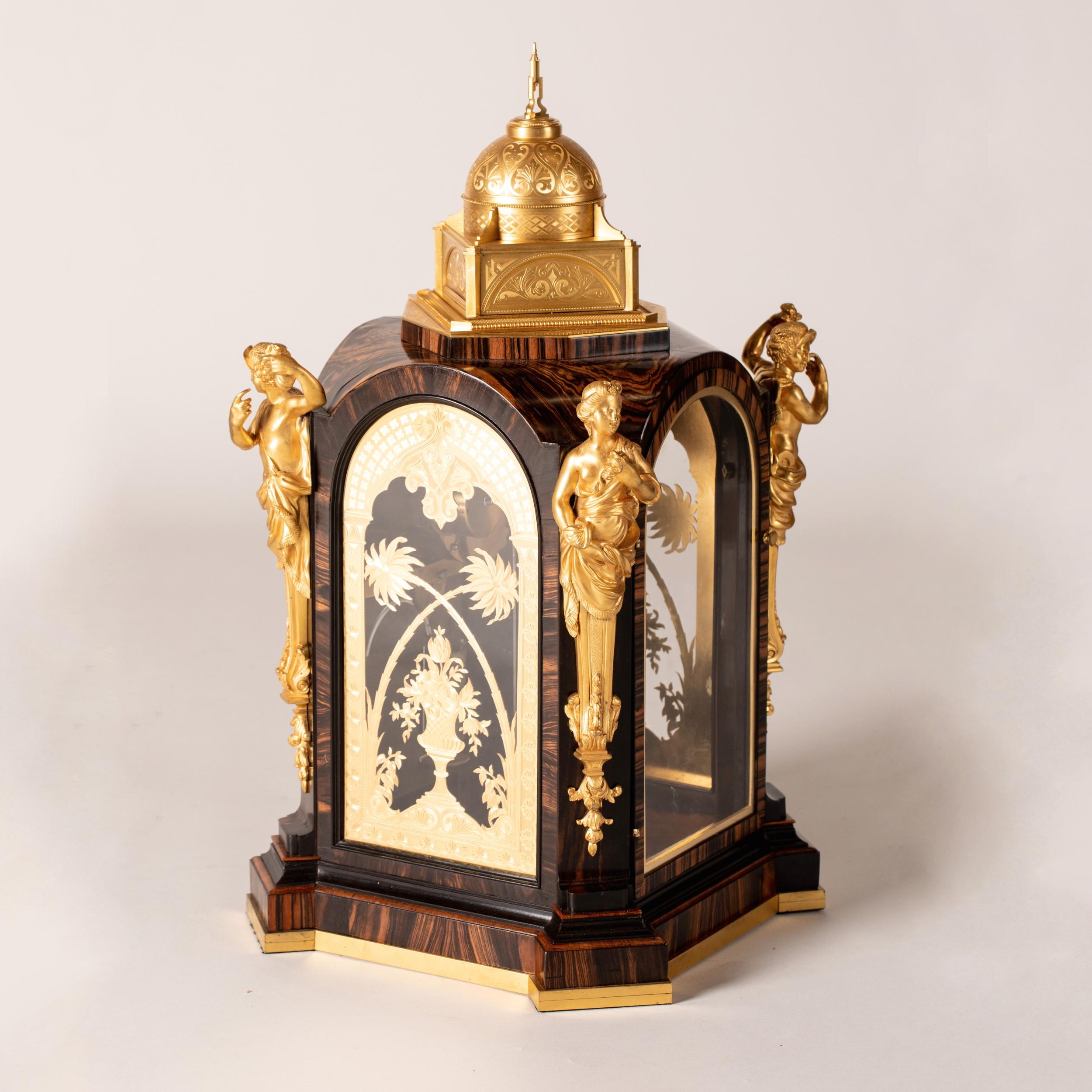 Anglais Très rare horloge de course d'années en placage de Coromandel du 19ème siècle par Thomas Cole en vente
