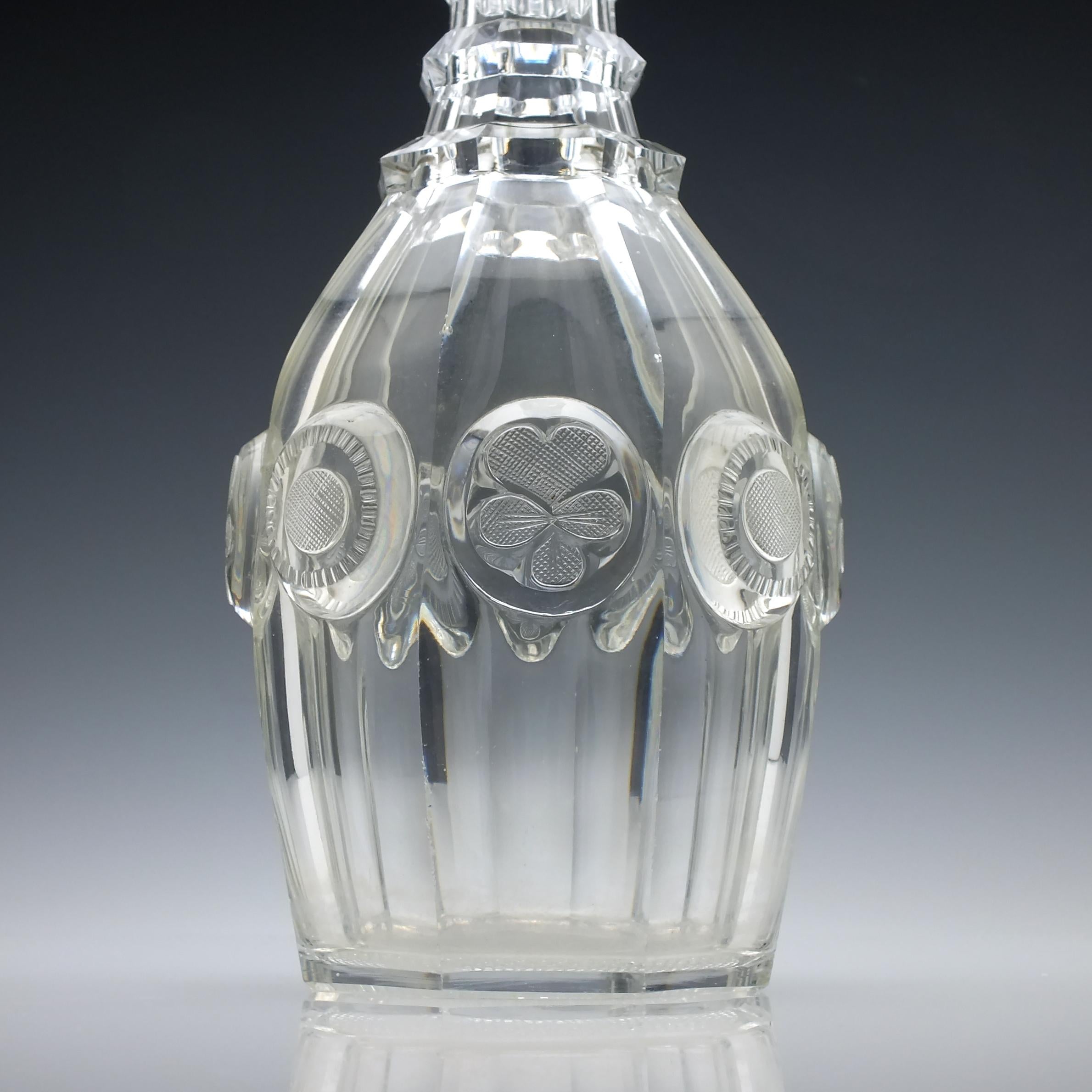 Very Rare 19th Century Cut French Saint Louis Decanter, circa 1830 In Fair Condition For Sale In Whitburn, GB