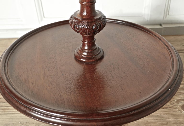 Very Rare 2 Tier Mahogany Lazy Susan For Sale at 1stdibs