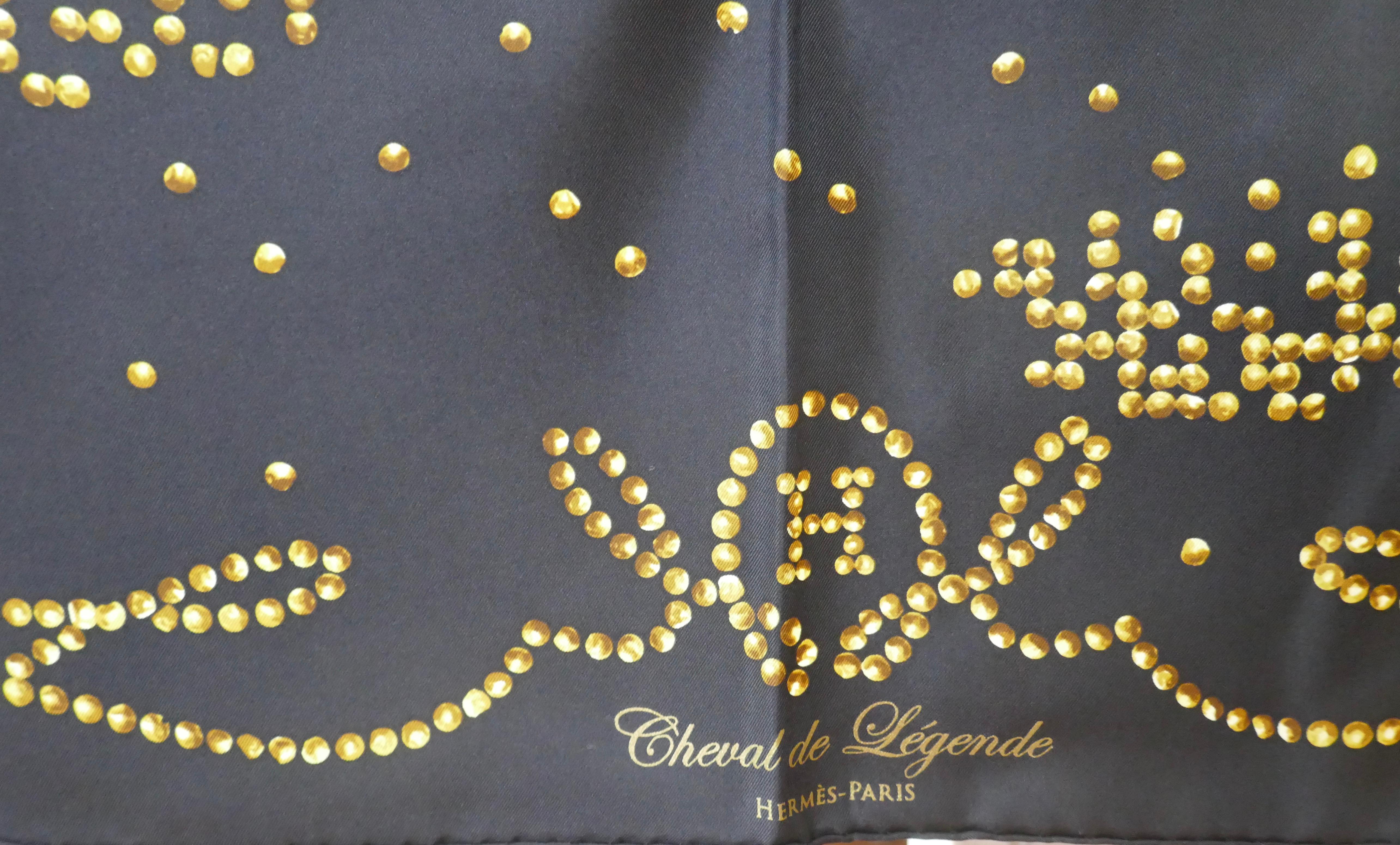 Very Rare 2010 Hermes Silk Scarf “ Cheval de Legende” by  Benoit Pierre Emery 1