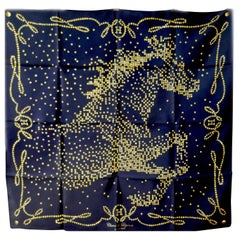 Very Rare 2010 Hermes Silk Scarf “ Cheval de Legende” by Benoit Pierre Emery  