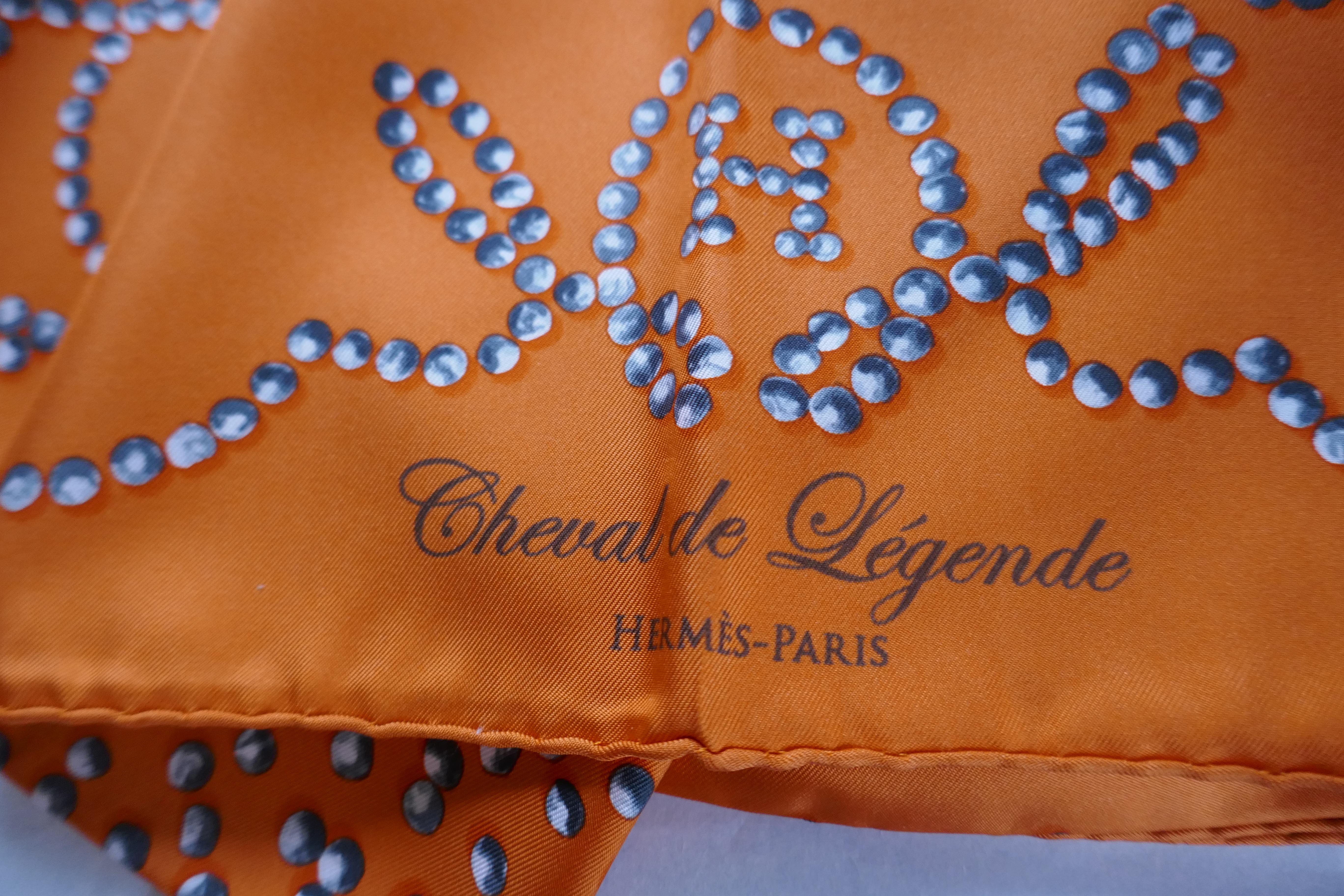 Very Rare 2010 Hermes Silk Twill Scarf “Cheval de Legende”  Benoit Pierre Emery 2