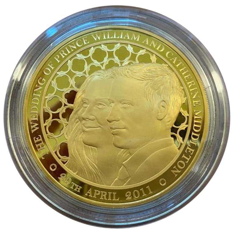 Rarísima Moneda de Oro de 5 Oz 2011 de la Boda Real del Príncipe Guillermo y Catalina en venta