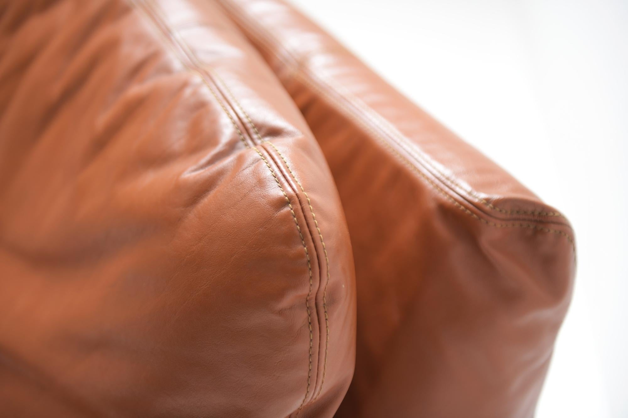 Very Rare 3 Seat Bengodi Leather Sofa by Cini Bouri for Arflex 6