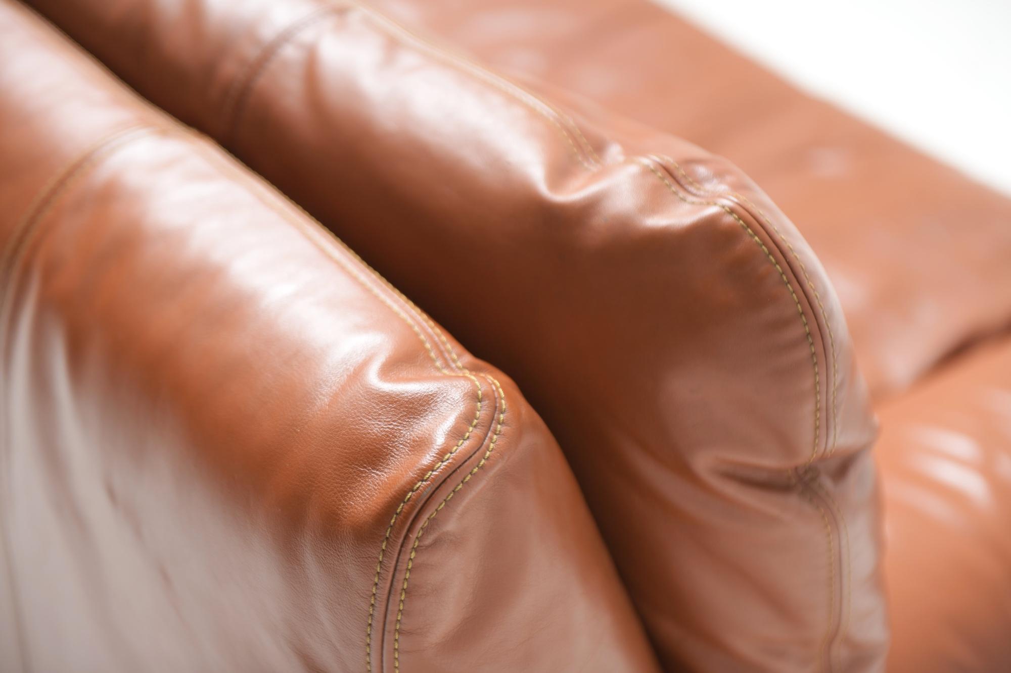 Very Rare 3 Seat Bengodi Leather Sofa by Cini Bouri for Arflex 8