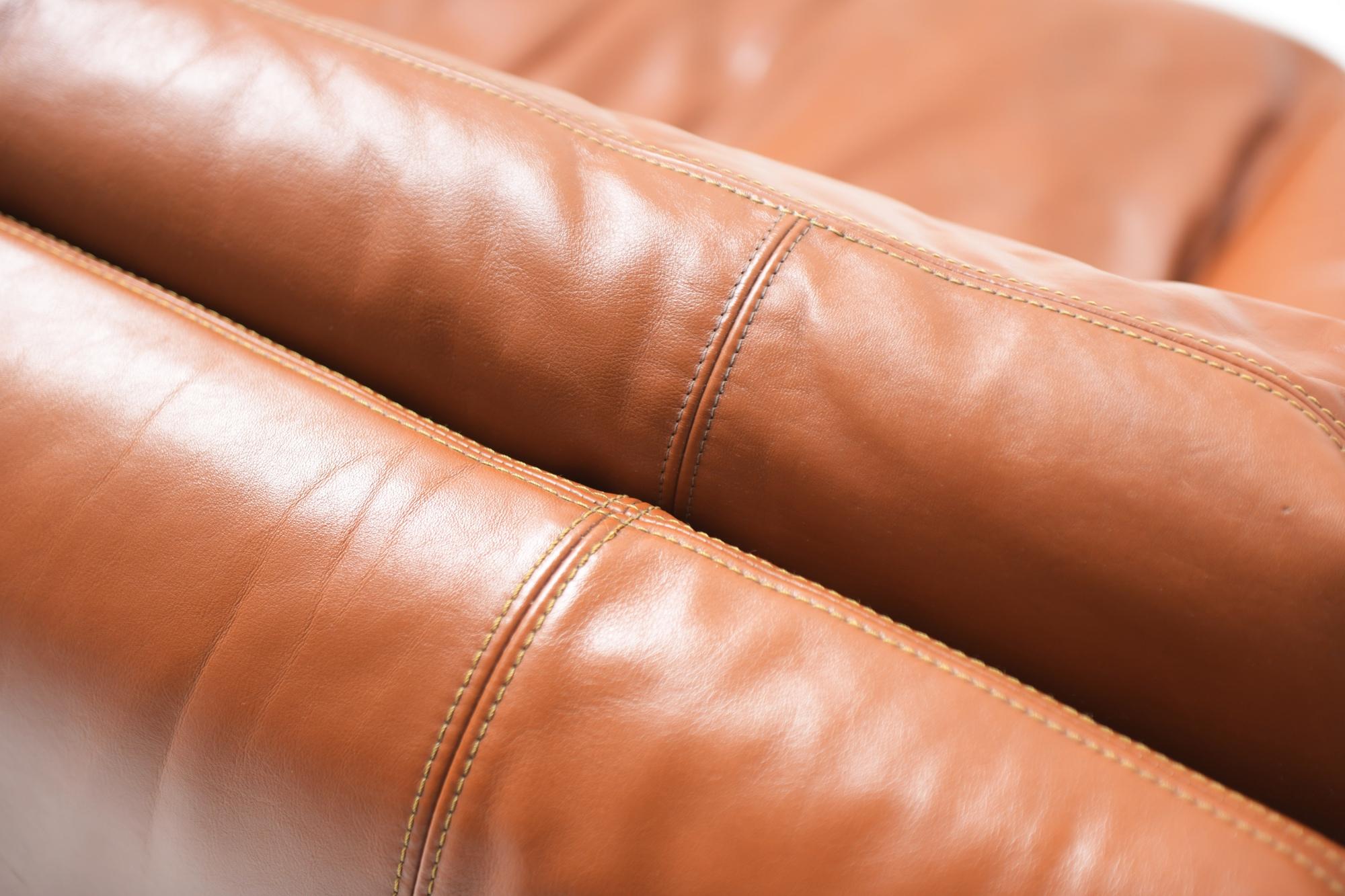 Very Rare 3 Seat Bengodi Leather Sofa by Cini Bouri for Arflex 9