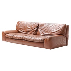 Very Rare 3 Seat Bengodi Leather Sofa by Cini Bouri for Arflex
