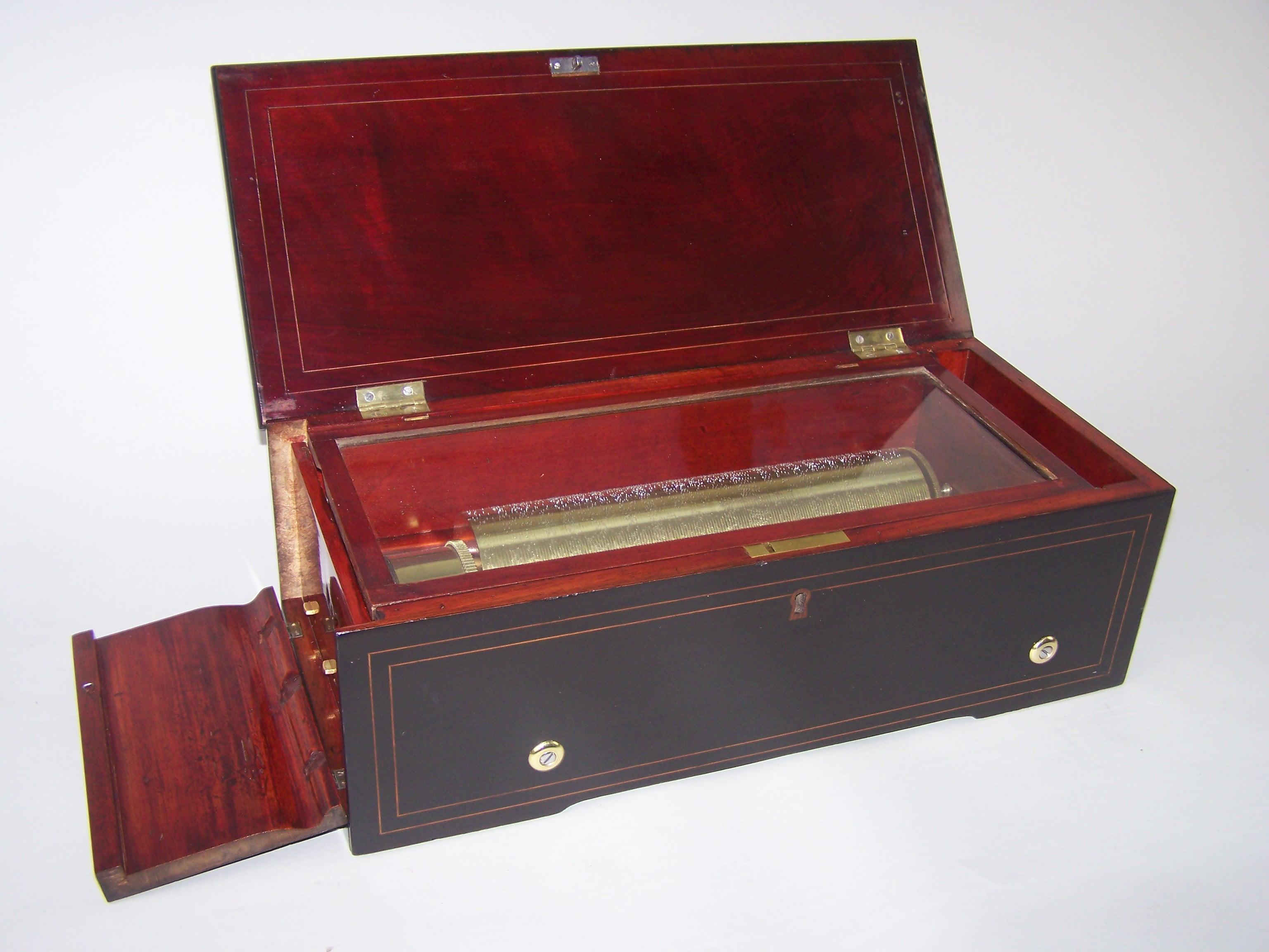 Swiss Very rare 4 tunes overture music box (attr. to Lecoultre) For Sale