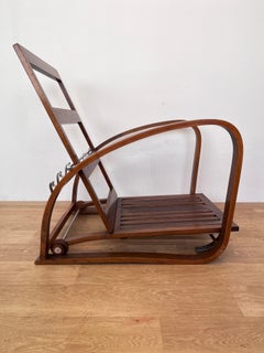 Very RARE Adjustable Armchair H-74 by Jindrich Halabala for UP Zavody, 1930s