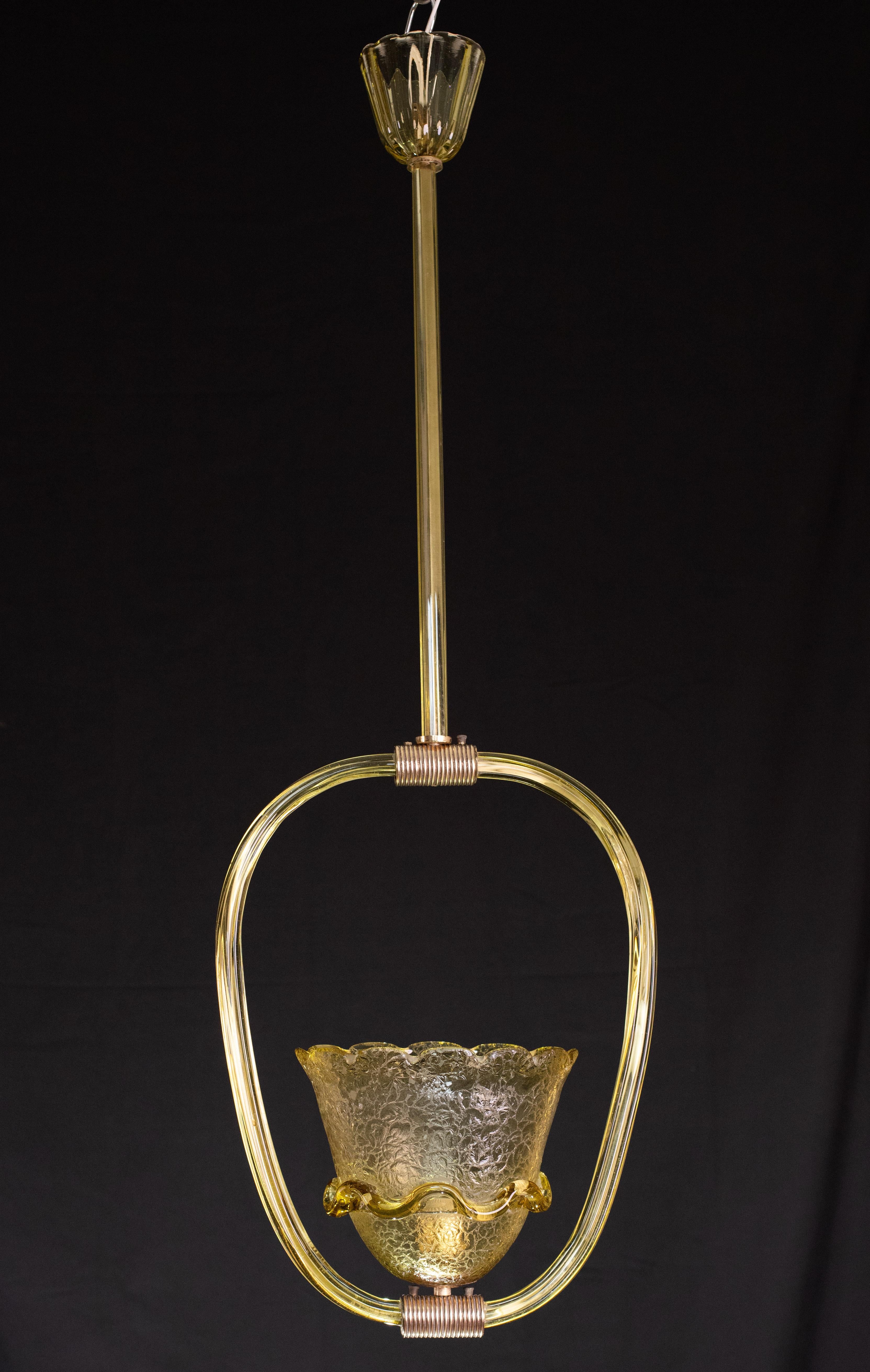 Very Rare Amber Art Deco Barovier e Toso Chandelier, 1940 For Sale 5