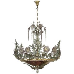 Rare Amethyst Chandelier in the Style of Maison Bagues, France, 1950s
