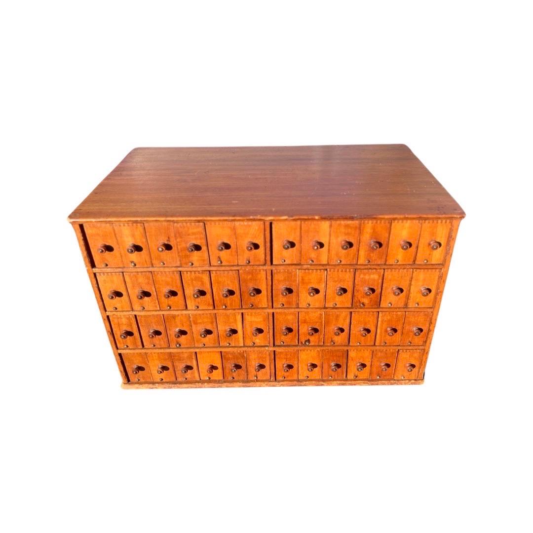 American Very Rare a.n. Russell & Sons 48 Drawer Practical Glove Holder Store Display  For Sale