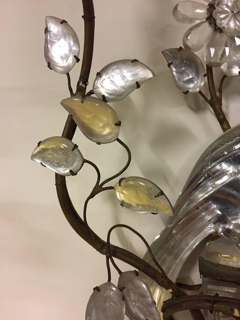 Very Rare and Exclusive Pair of Maison Bagues Crystal Scones 8