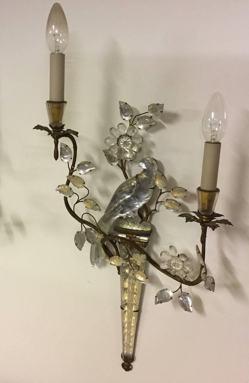 Very Rare and Exclusive Pair of Maison Bagues Crystal Scones 9