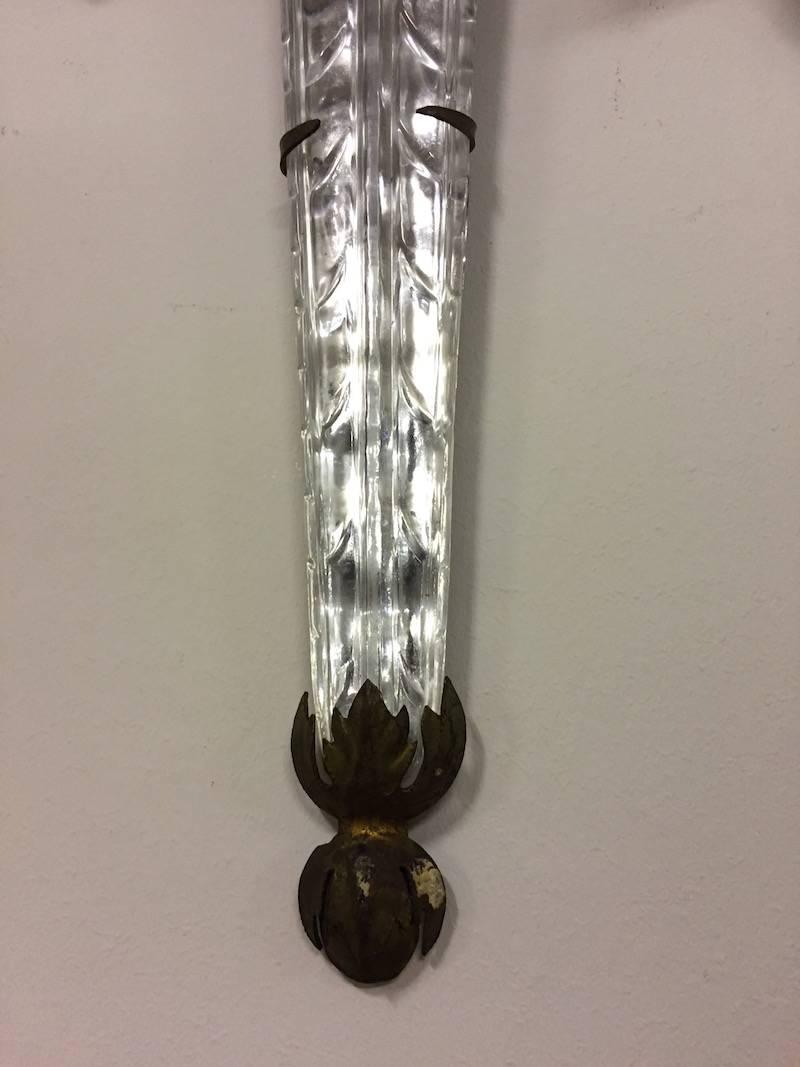 Very Rare and Exclusive Pair of Maison Bagues Crystal Scones 11