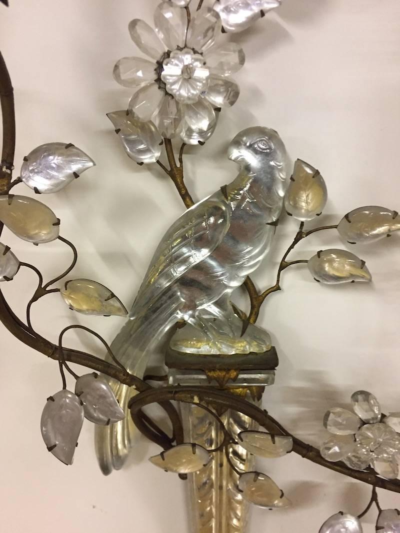 Very Rare and Exclusive Pair of Maison Bagues Crystal Scones 12
