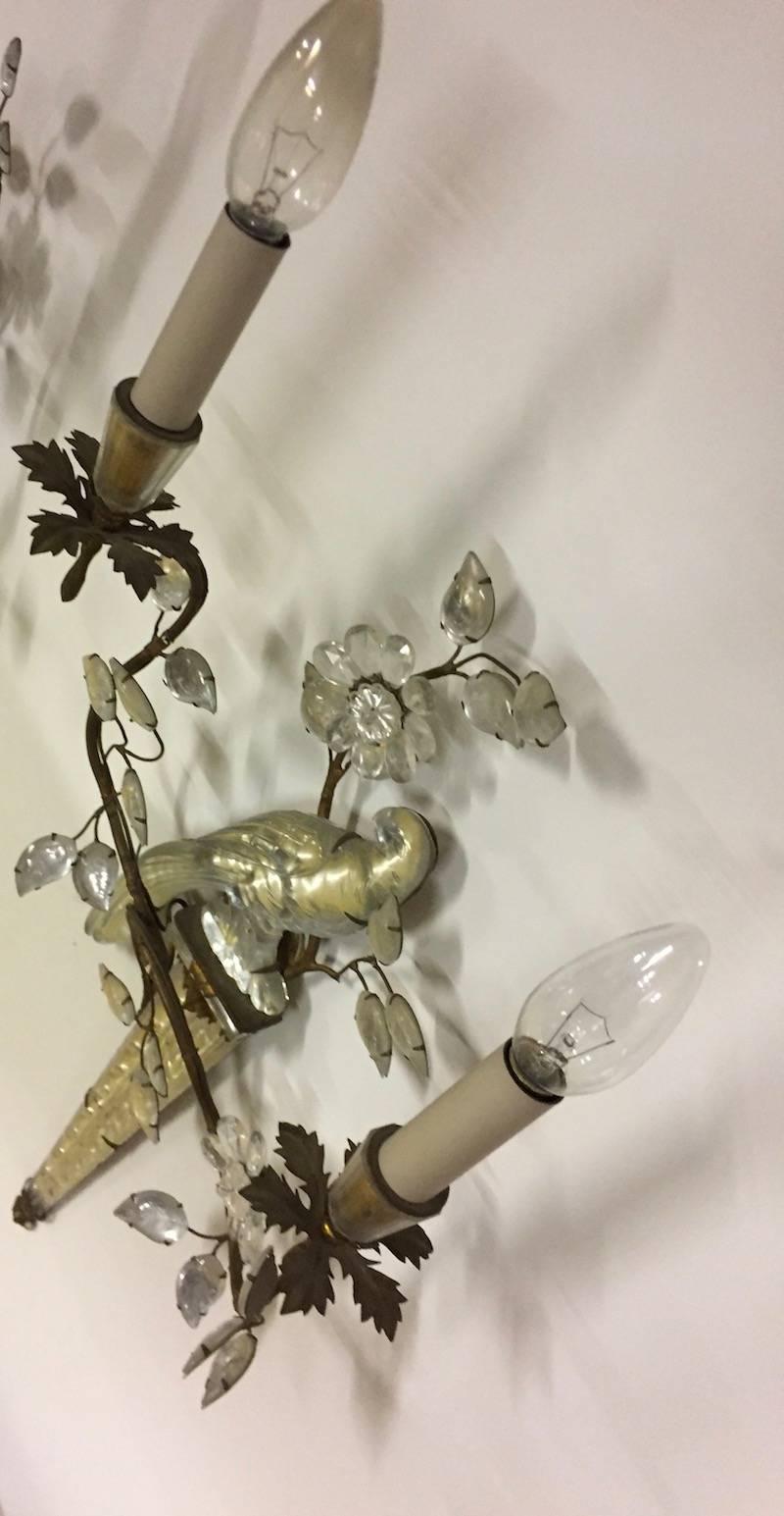 Very Rare and Exclusive Pair of Maison Bagues Crystal Scones 13