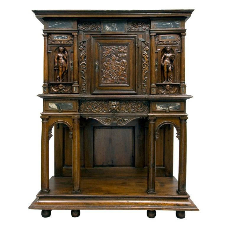 Very Rare and Important 16th C. French Renaissance Cabinet or Dressoir, ca. 1580