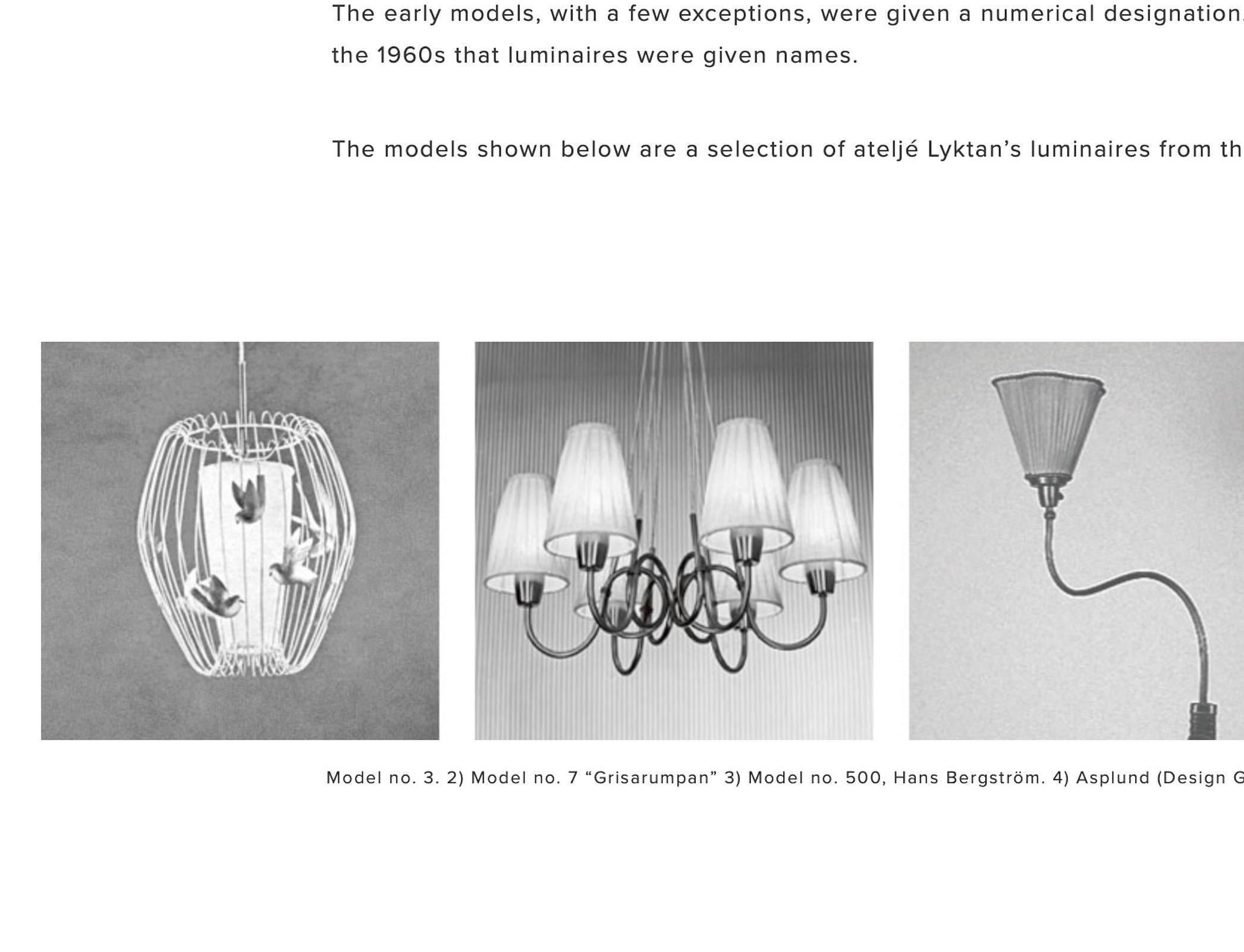 Sehr seltene und wichtige Hans Bergström Lampe im Angebot 11