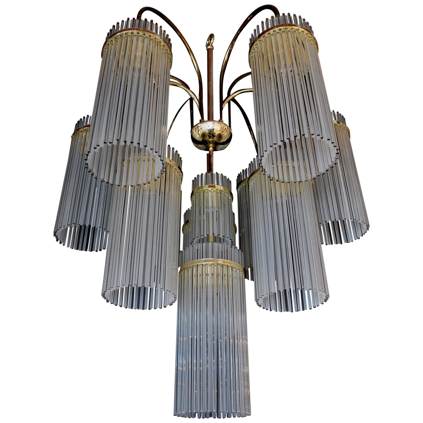 Very Rare and Incredible Beautiful Large Chandelier by Sciolari For Sale