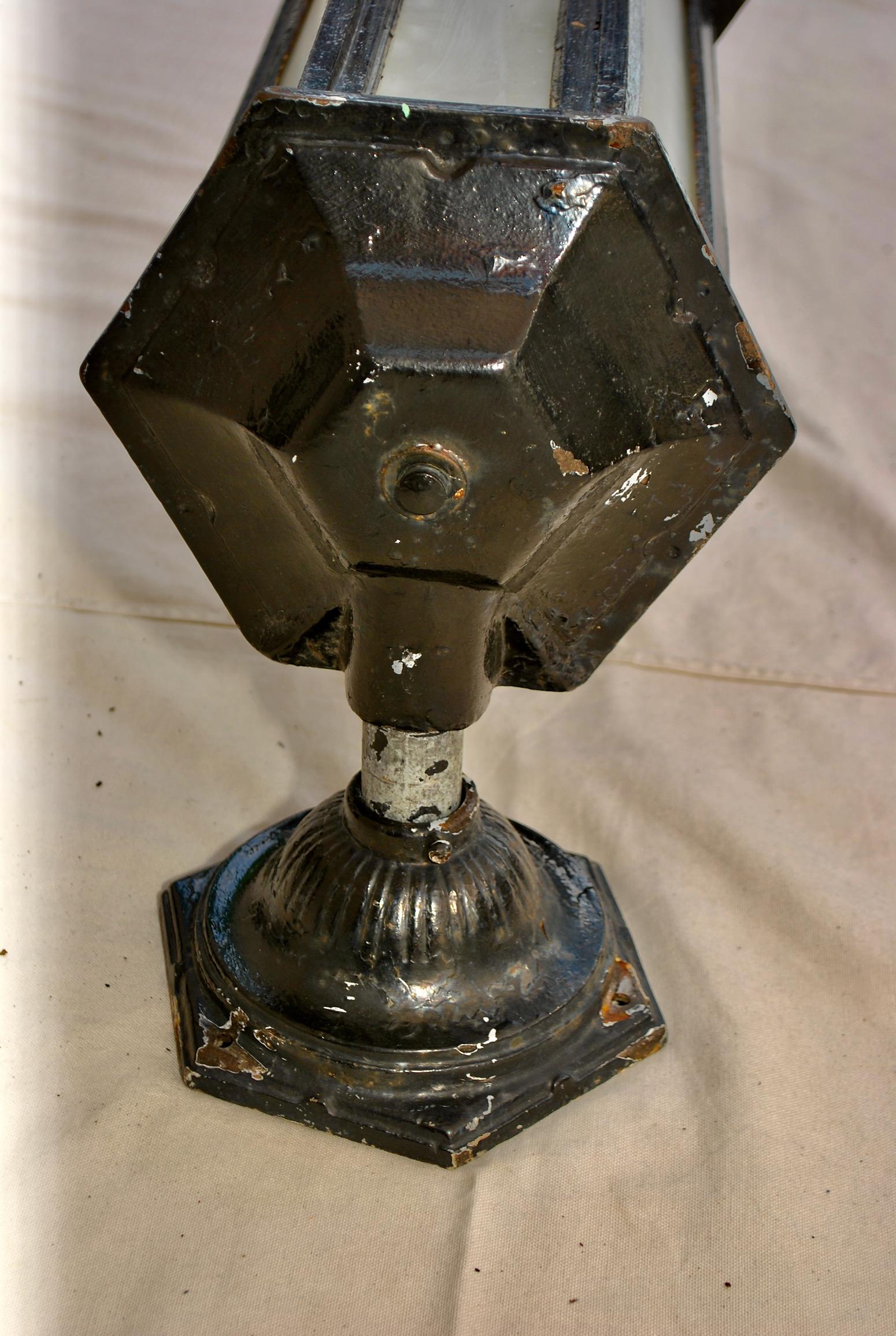 Canadian Very Rare and Large 1920's Cast Iron Outdoor Sconces