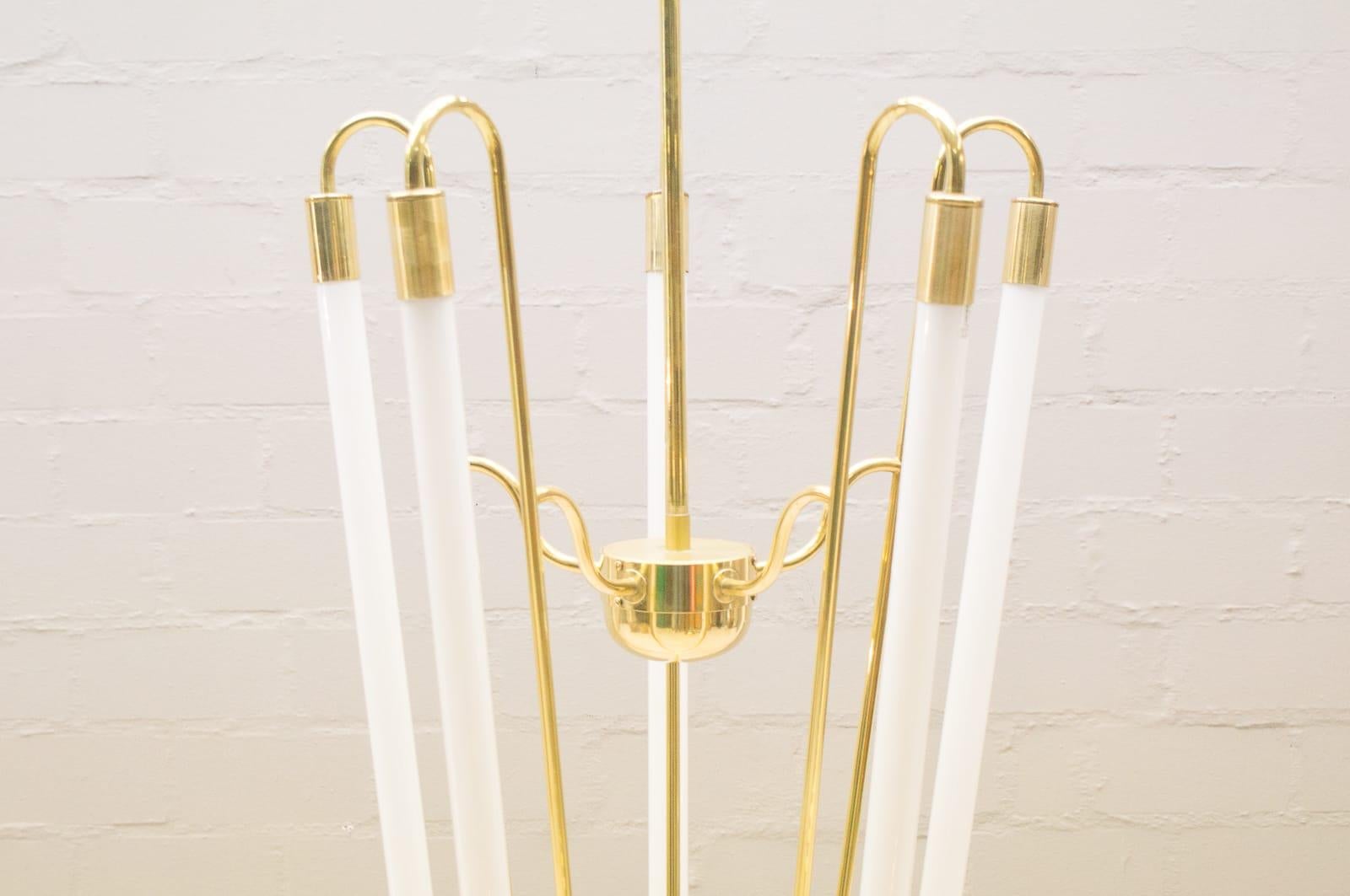 Very Rare and Large Brass Fluorescent Tubes from a Monastery in Germany, 1950s 2