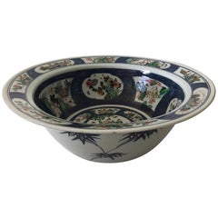 Very Rare and Large Chinese Famille Verte Bowl, Late 19th Century