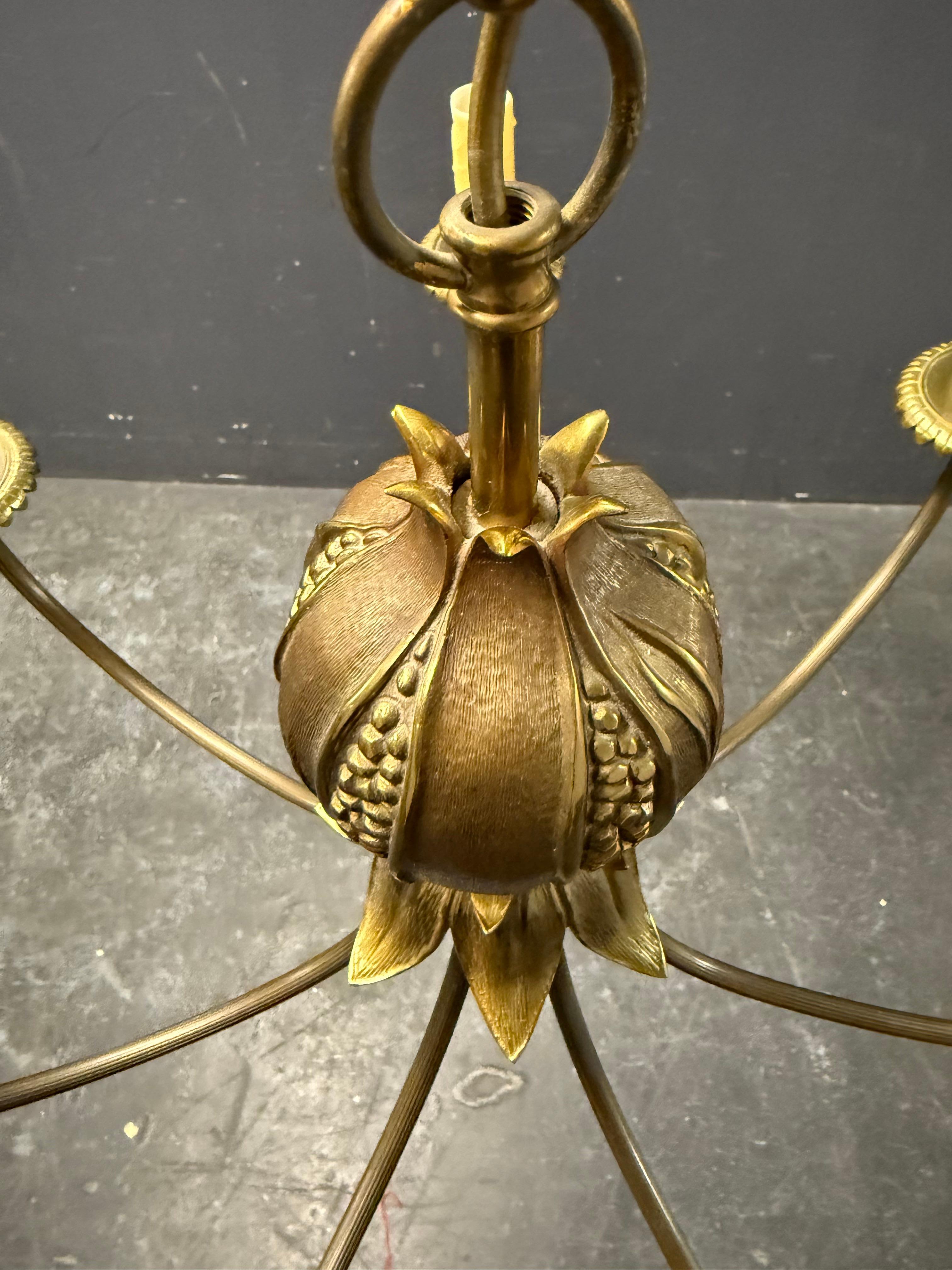 Very rare and signed pomegranate chandelier by Maison Charles For Sale 3