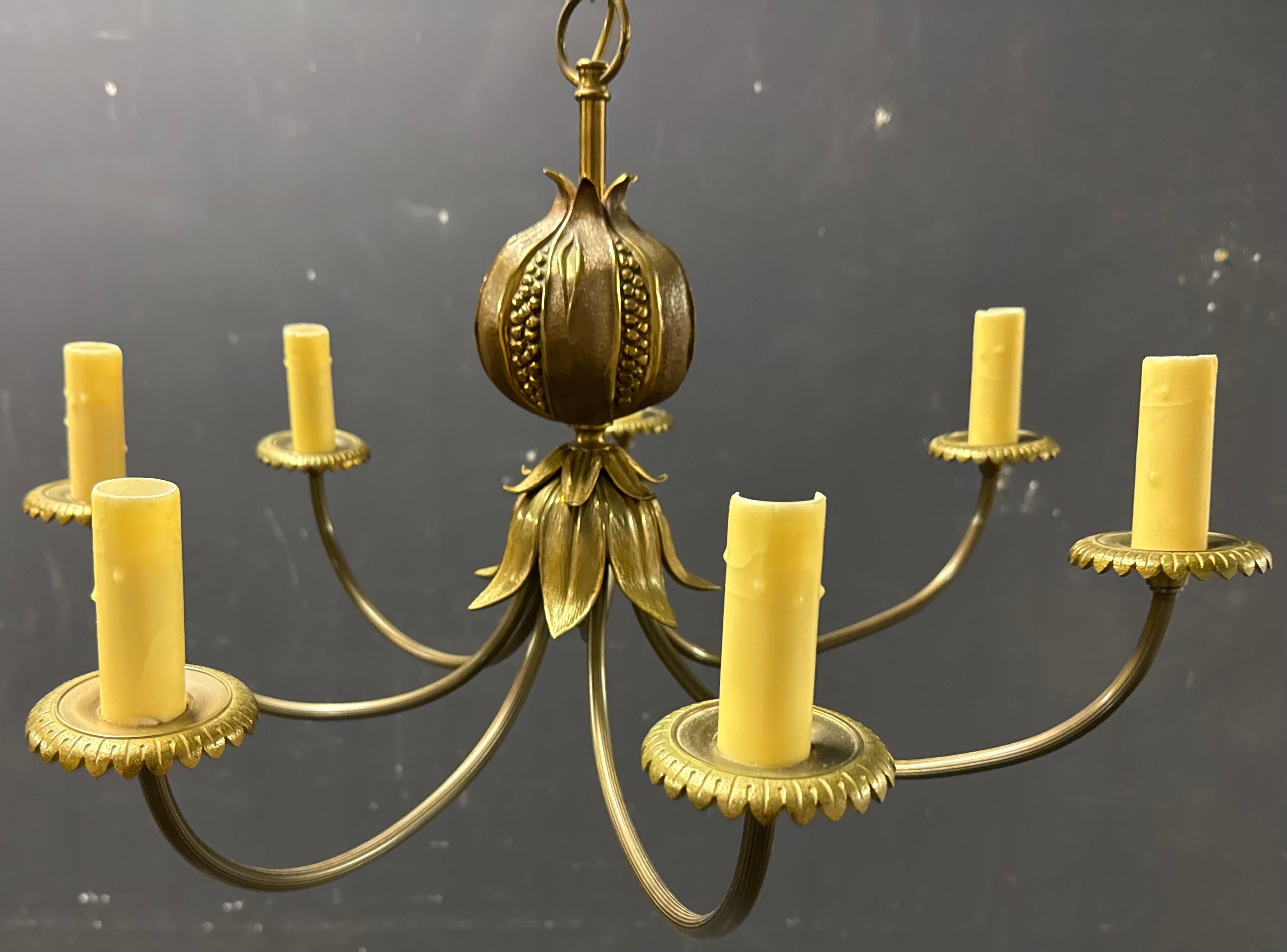 Very rare and signed pomegranate chandelier by Maison Charles For Sale 5