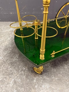 very rare and unusual aldo tura bar cart