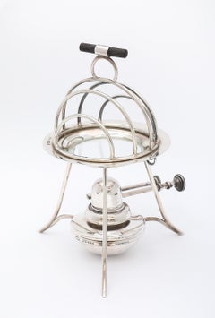 Very Rare and Unusual Art Deco Period Sterling Silver Toast Rack on Stand
