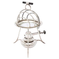 Very Rare and Unusual Art Deco Period Sterling Silver Toast Rack on Stand