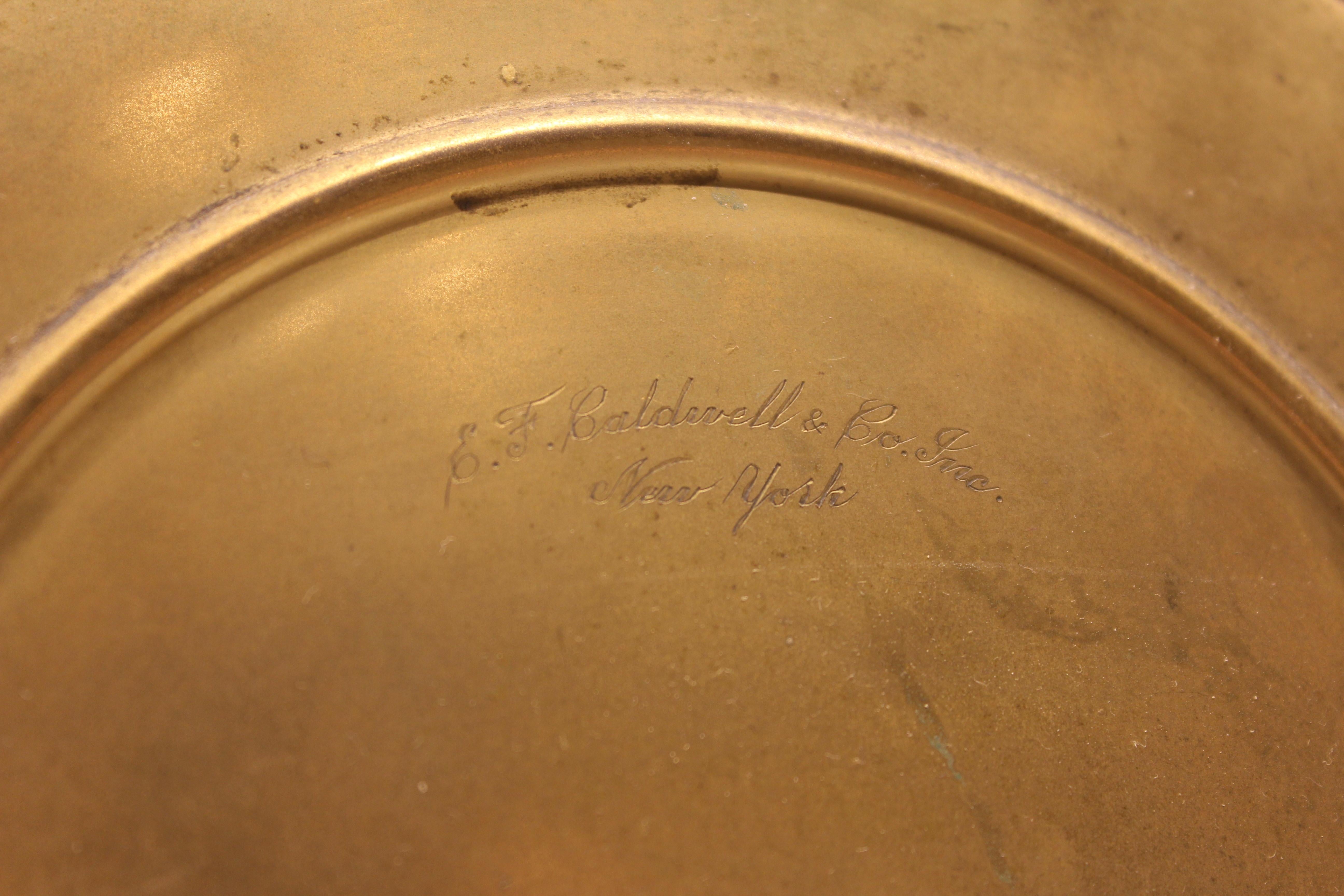 Very Rare and Unusual Signed E.F. Caldwell Mantel Clock For Sale 7