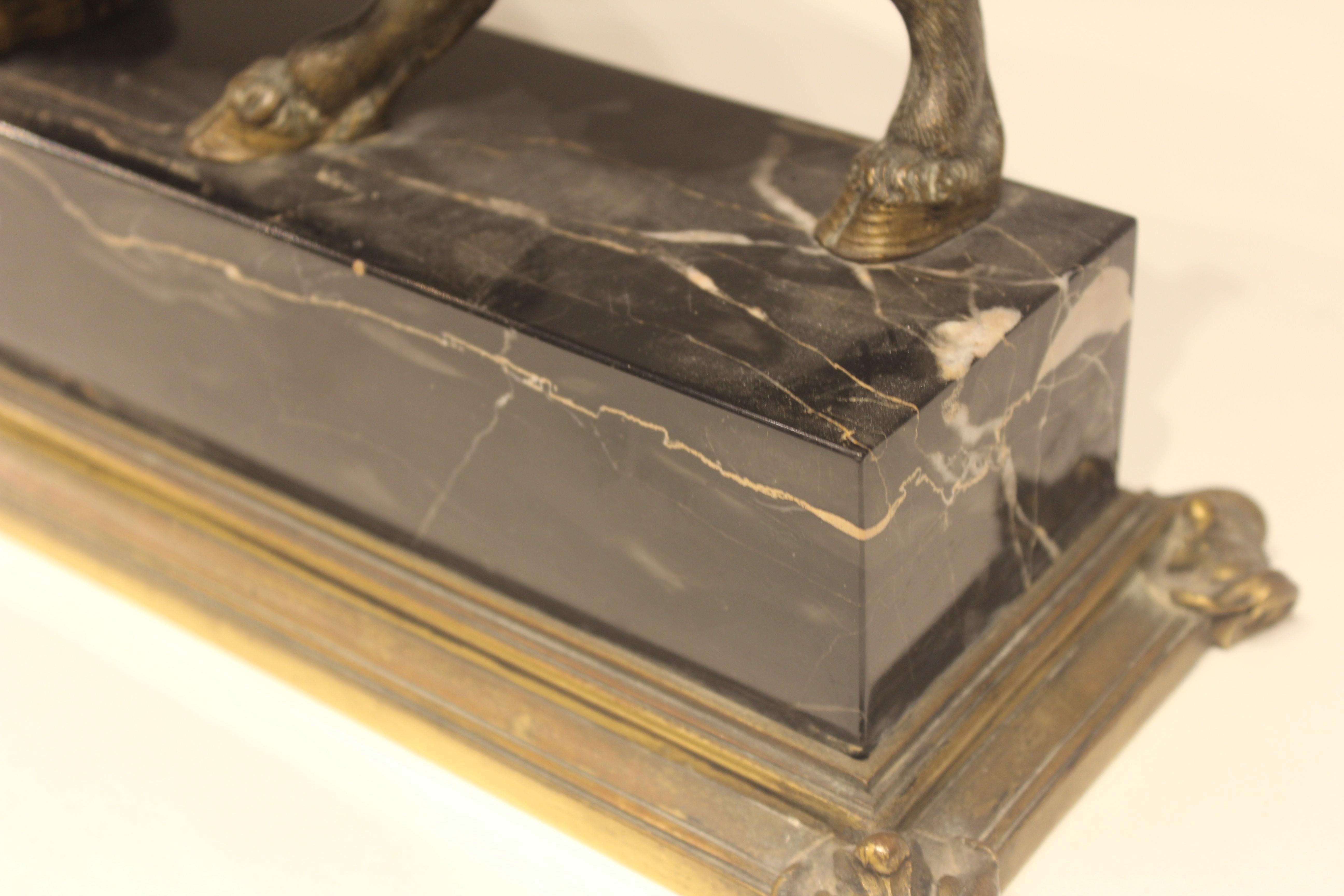 Bronze Very Rare and Unusual Signed E.F. Caldwell Mantel Clock For Sale