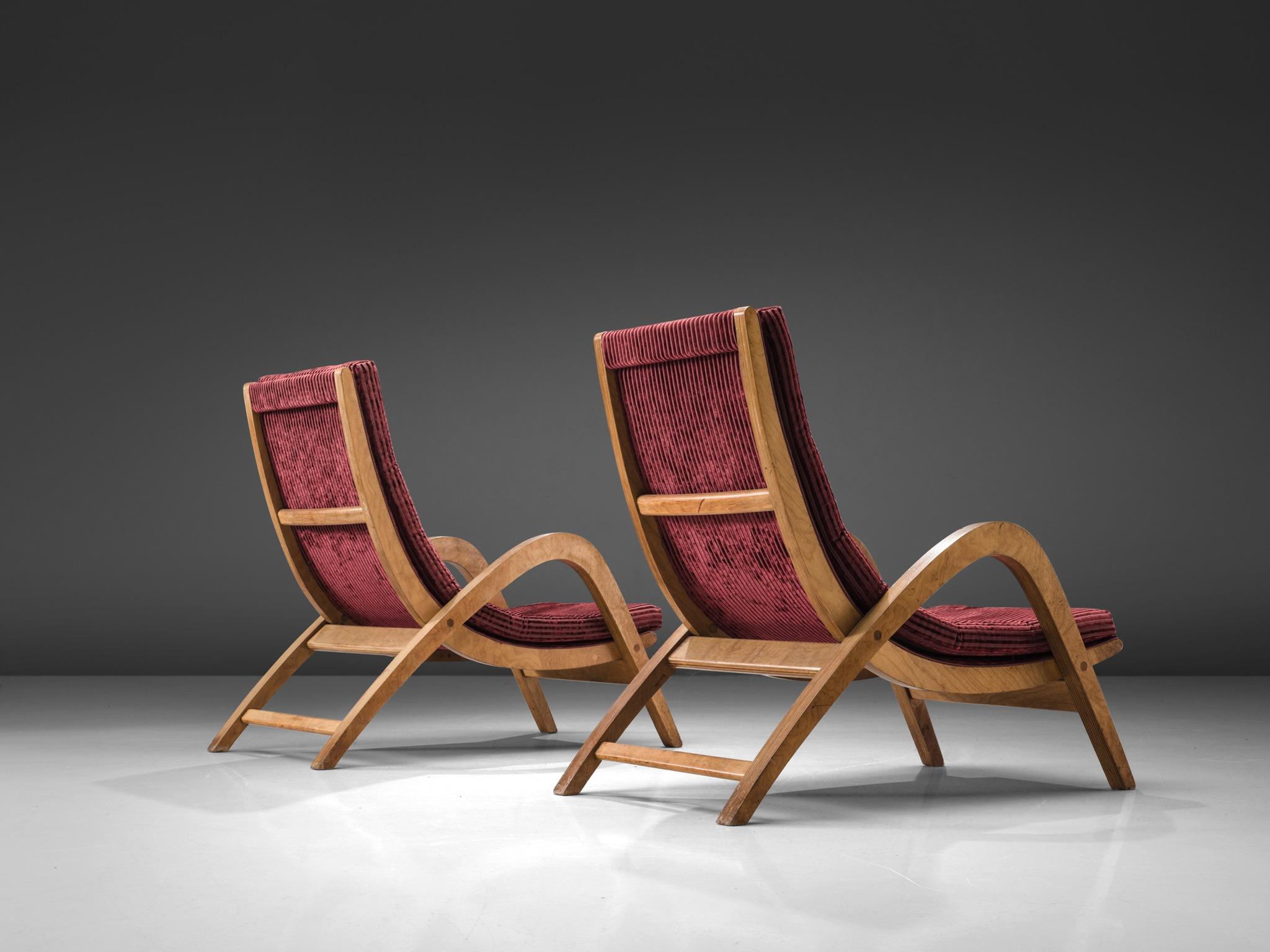 Scottish Very Rare and Very Large Lounge Chairs by Neil Morris for H. Morris, Scotland