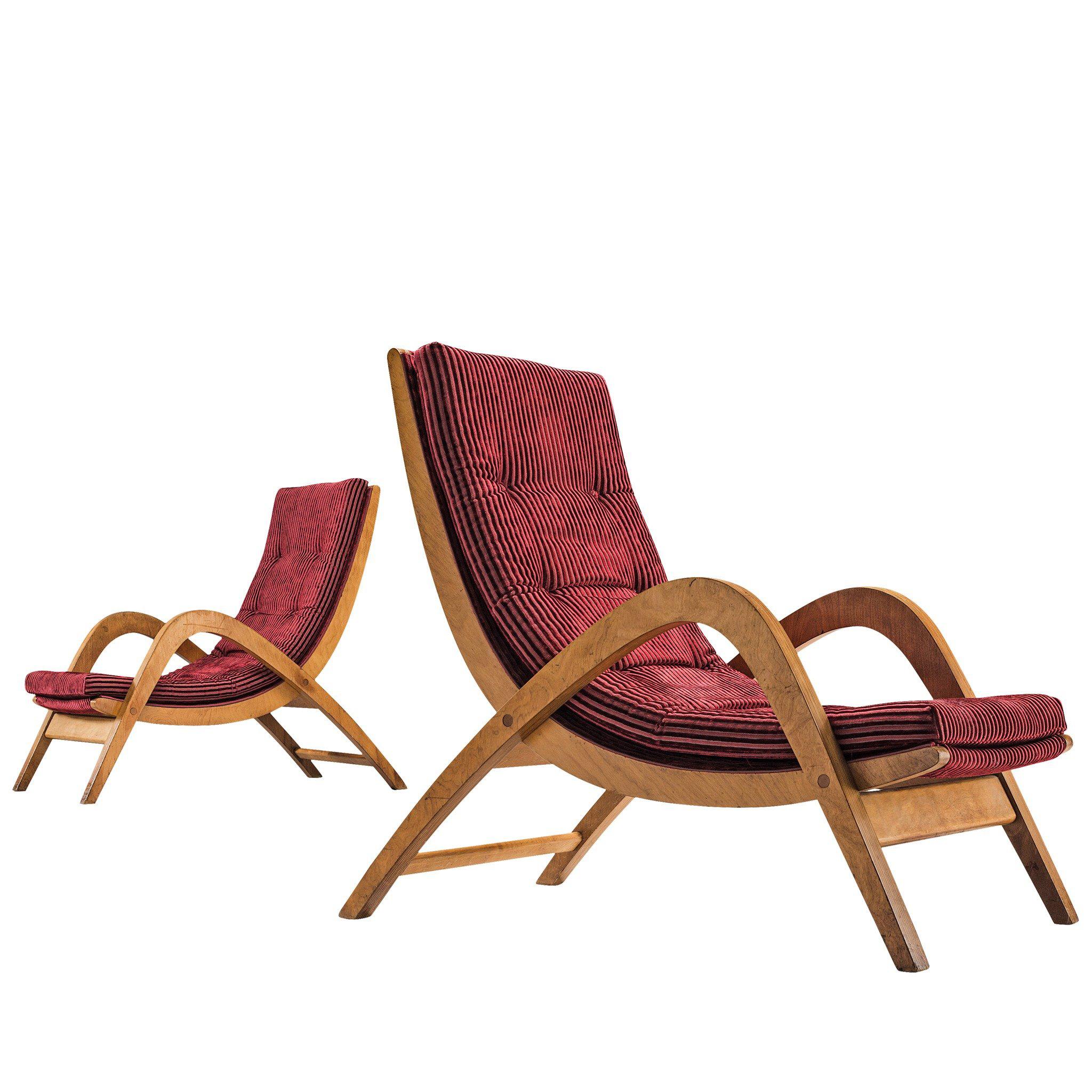 Very Rare and Very Large Lounge Chairs by Neil Morris for H. Morris, Scotland