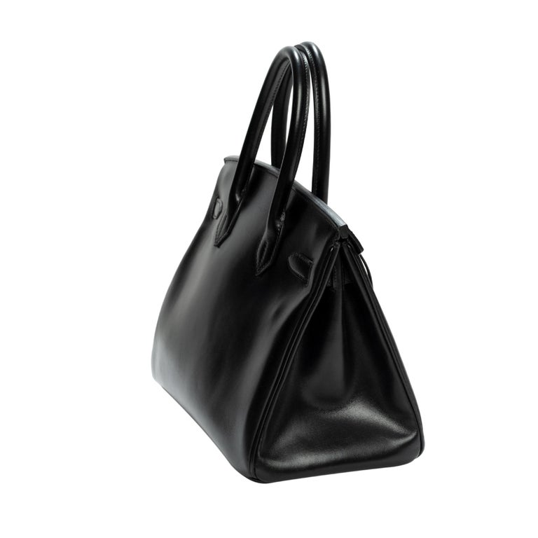 Hermès - Authenticated Birkin 30 Handbag - Cloth Black Plain for Women, Very Good Condition