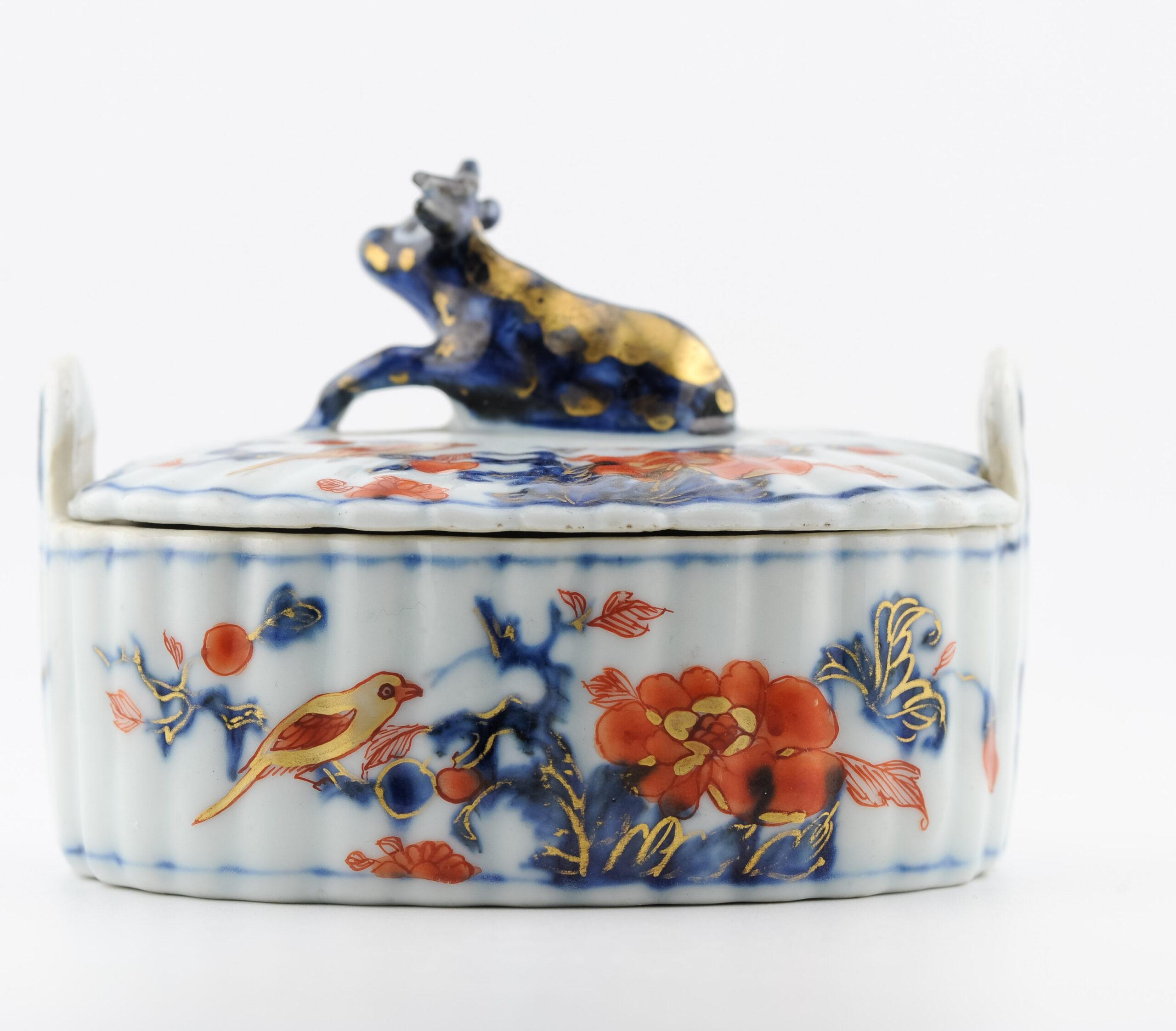 Très rare soupière à beurre de vache Kangxi en porcelaine chinoise de Delft du 18e siècle en vente 3