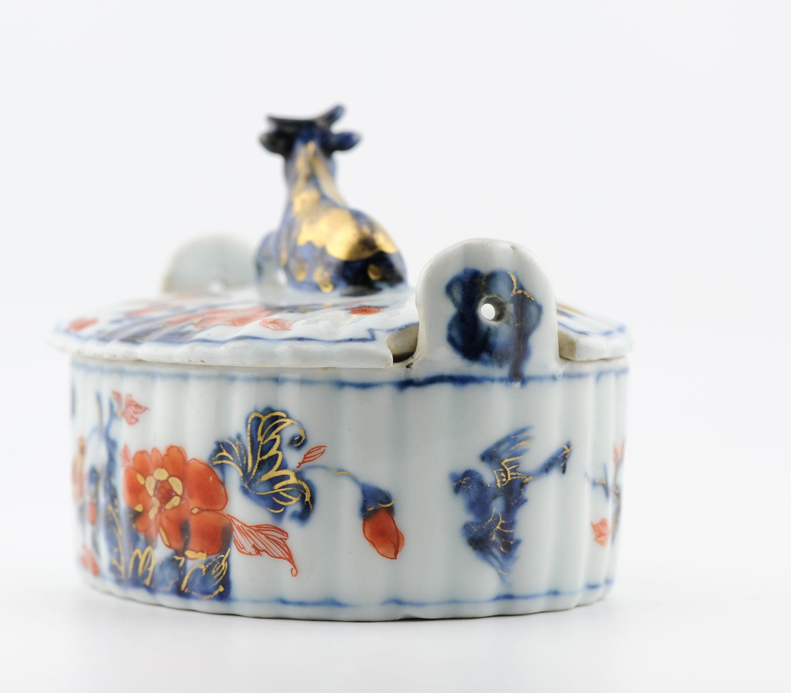 Très rare soupière à beurre de vache Kangxi en porcelaine chinoise de Delft du 18e siècle en vente 5