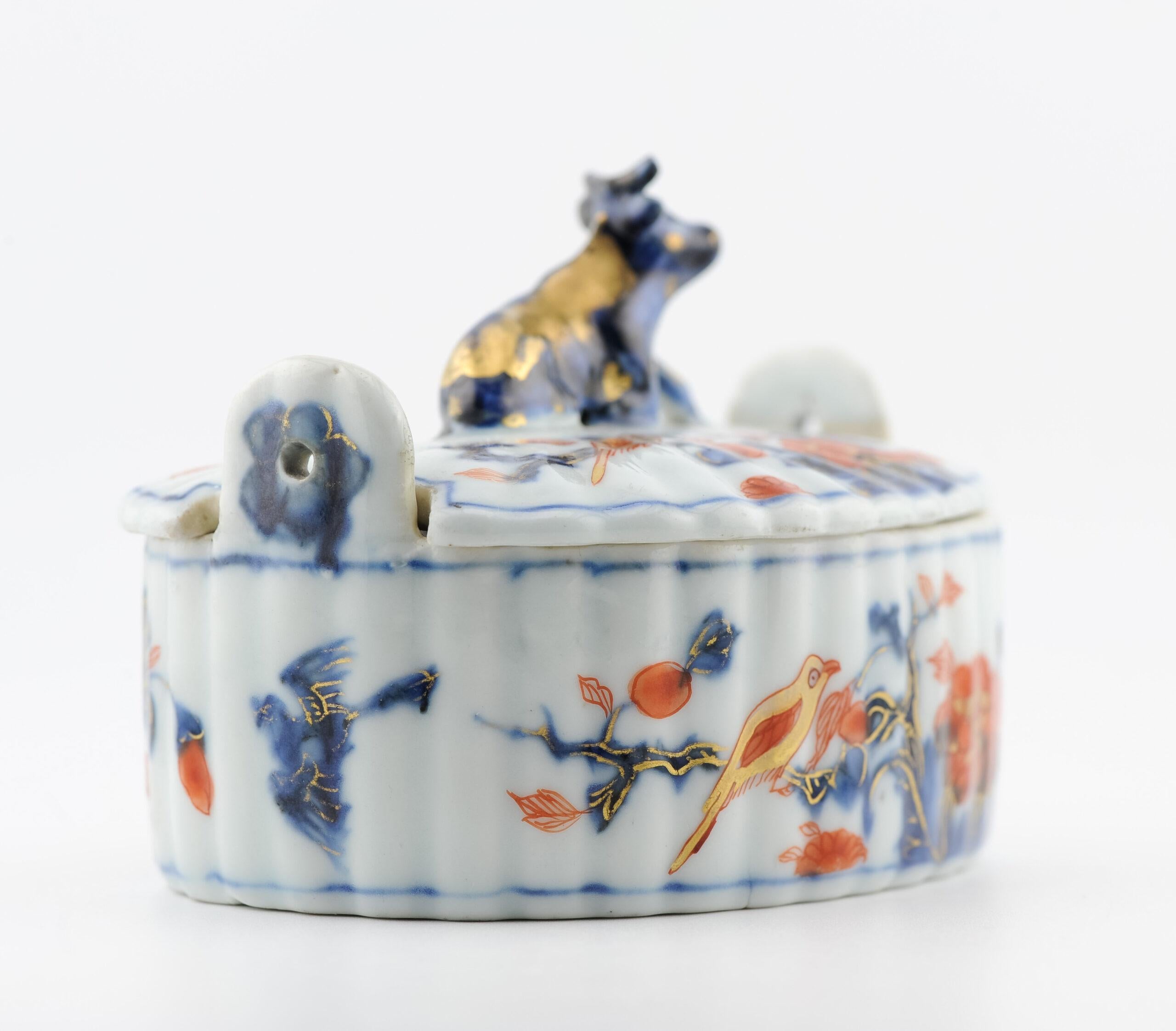 Très rare soupière à beurre de vache Kangxi en porcelaine chinoise de Delft du 18e siècle en vente 7