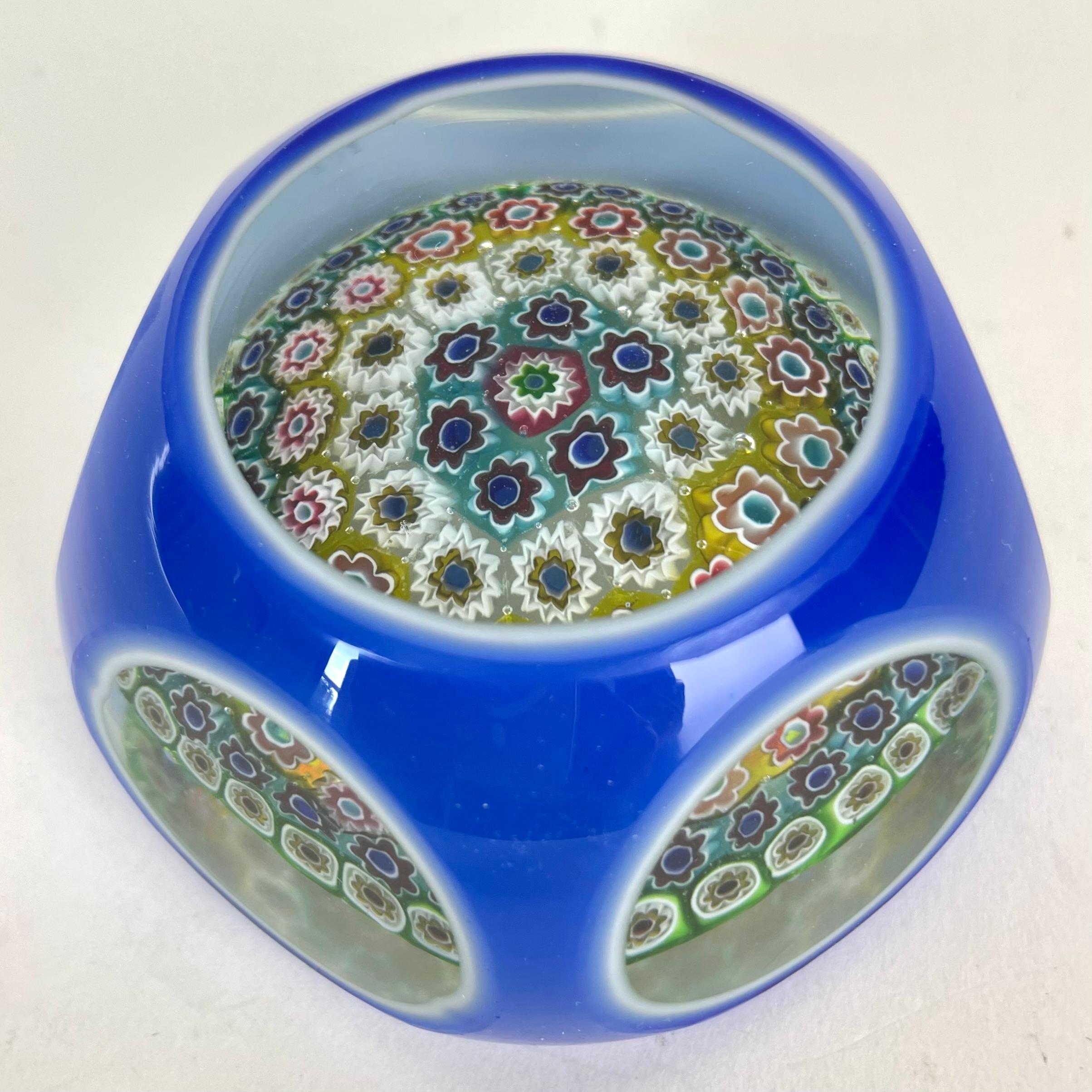 Very Rare and Elegant Antique Baccarat Glass Paperweight with complex Millefiori, made in France probably during the 1870s. (Not signed)

Beautiful colors!

Wear consistent with age and use 