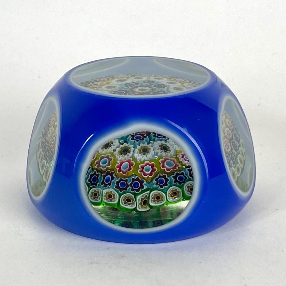 Very Rare Antique Baccarat Glass Paperweight with complex Millefiori For Sale 1