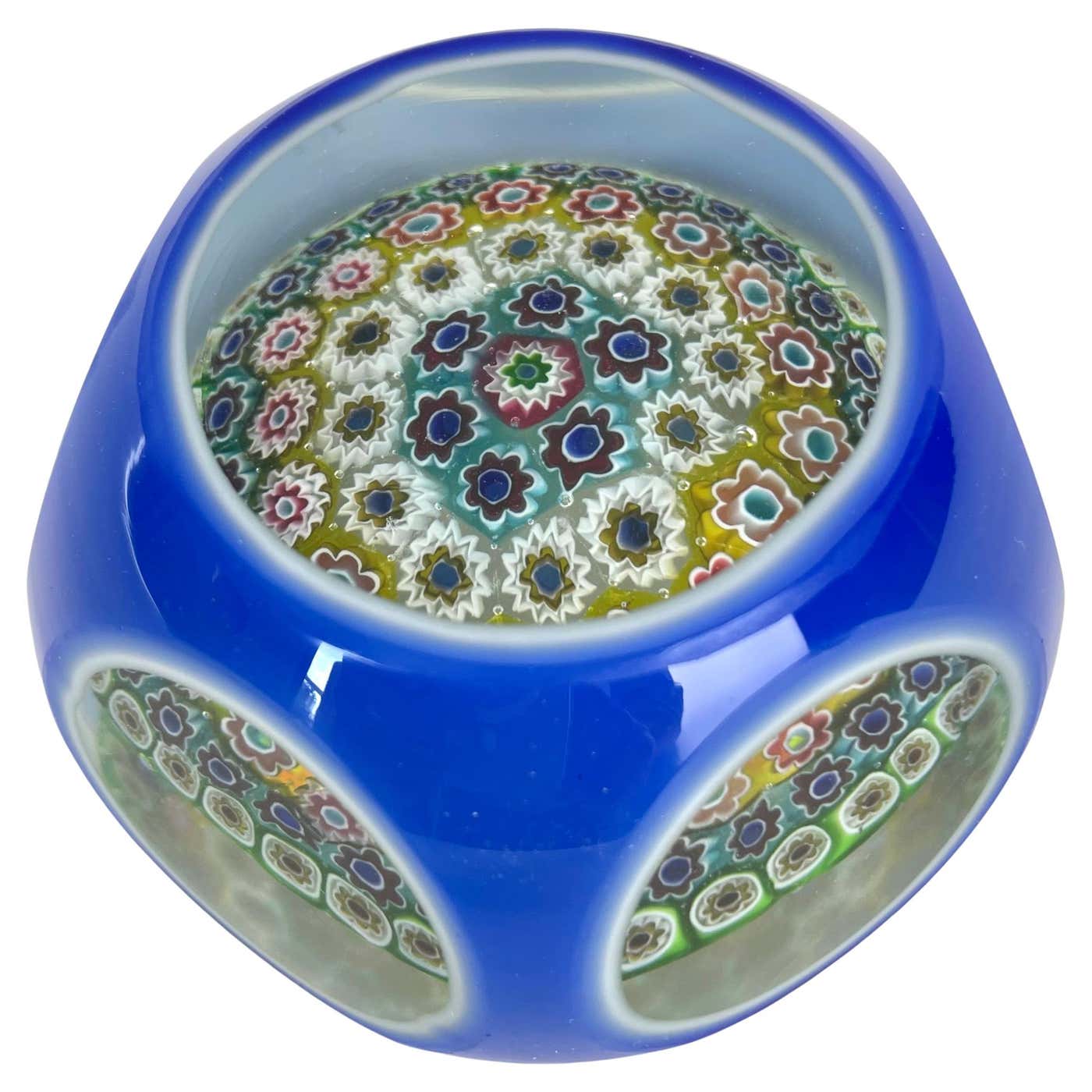 Paperweight In Use Very Rare Antique Baccarat Glass Paperweight with complex Millefiori ...