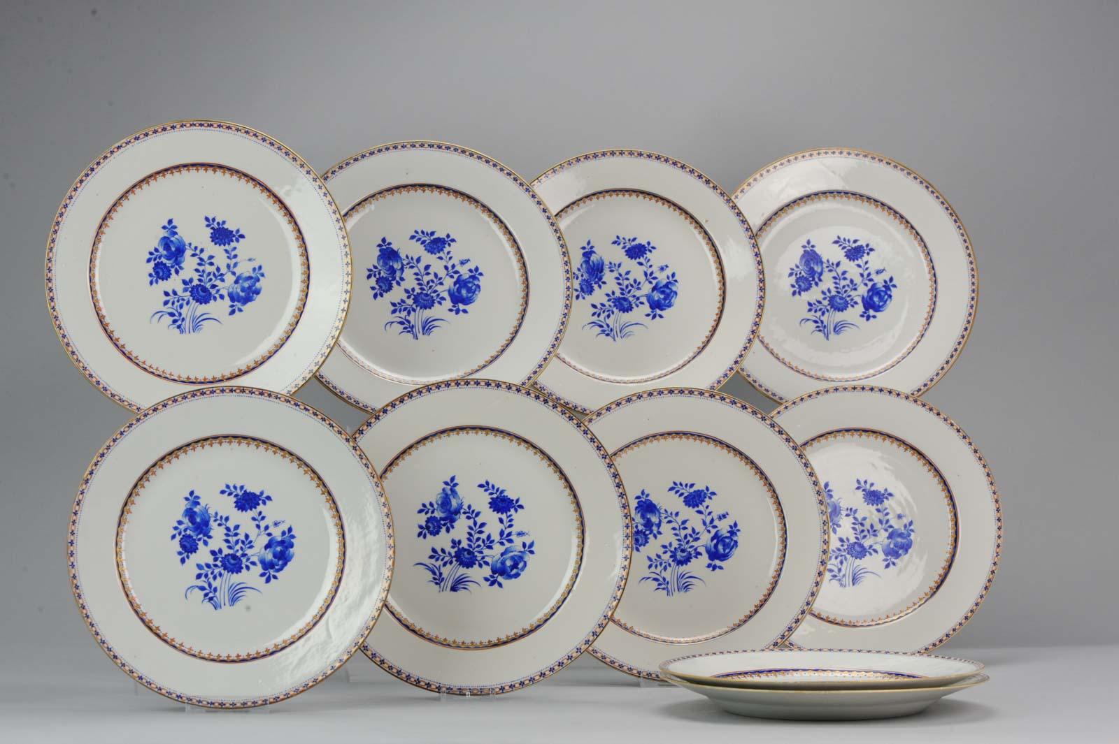 Very Rare Antique Chinese 18th Century Qianlong Period Dinner Plate Qing In Excellent Condition For Sale In Amsterdam, Noord Holland