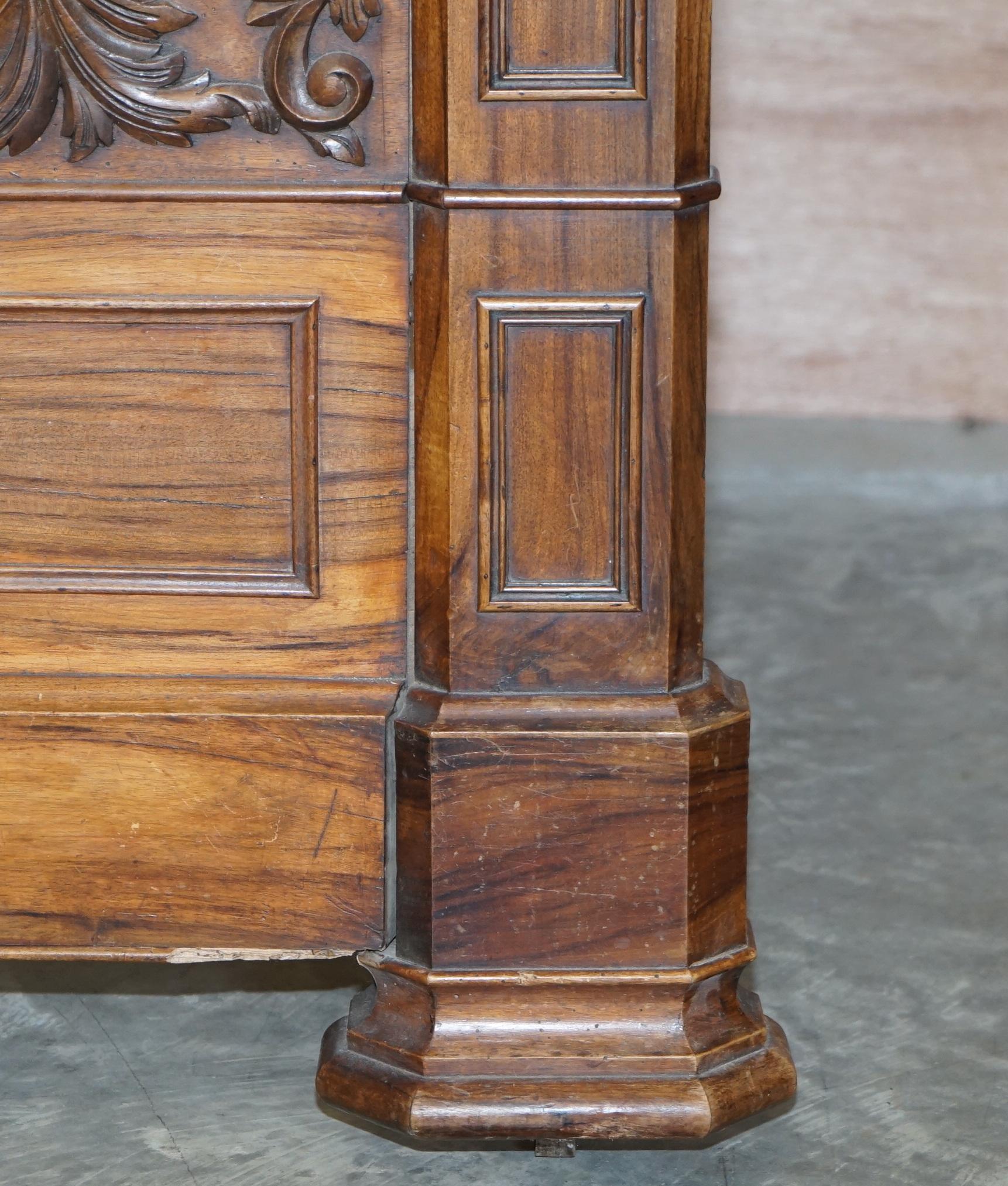 Very Rare Antique circa 1835 Hardwood French Louis Philippe Alcove Daybed Frame 5