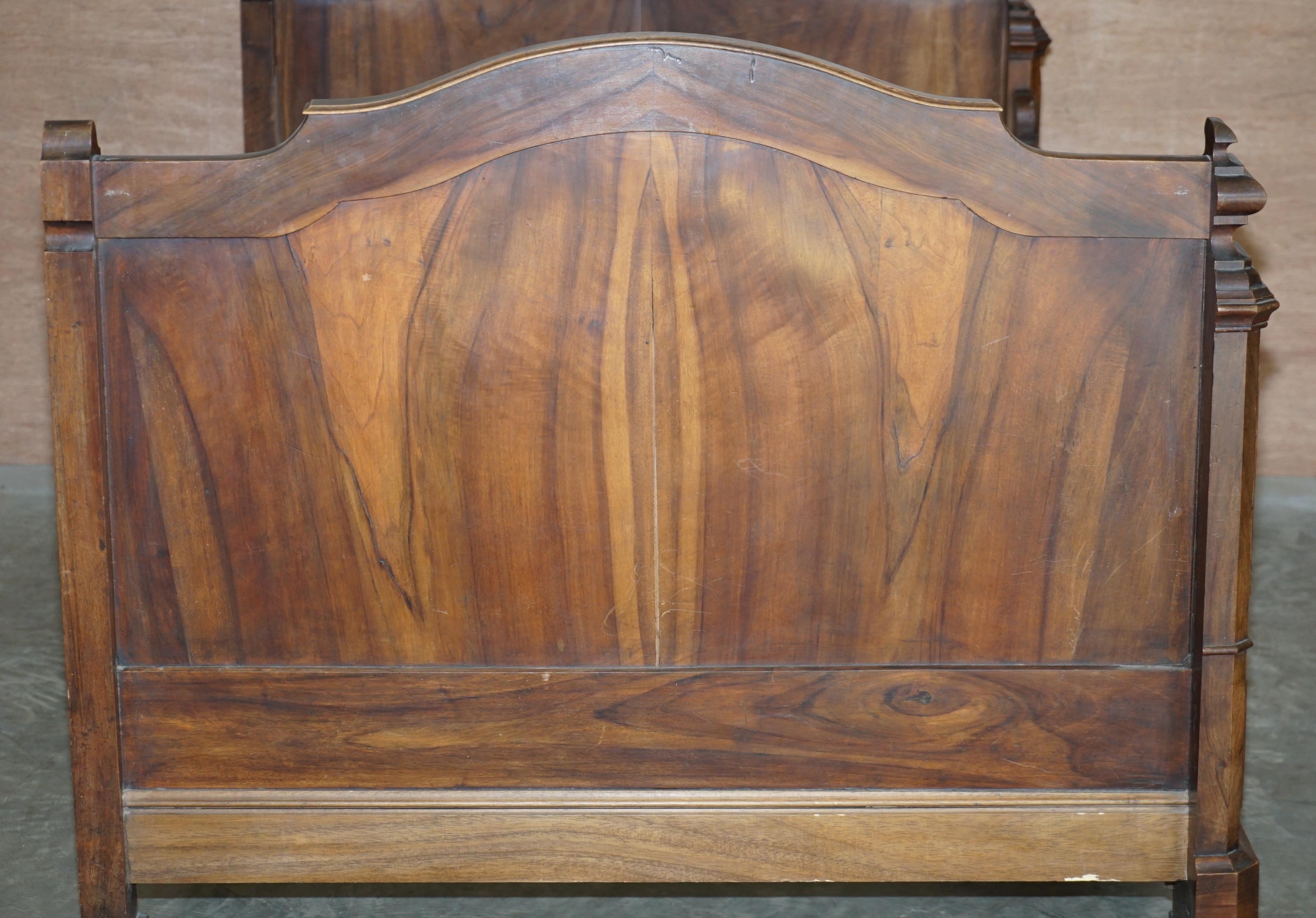 Very Rare Antique circa 1835 Hardwood French Louis Philippe Alcove Daybed Frame 8